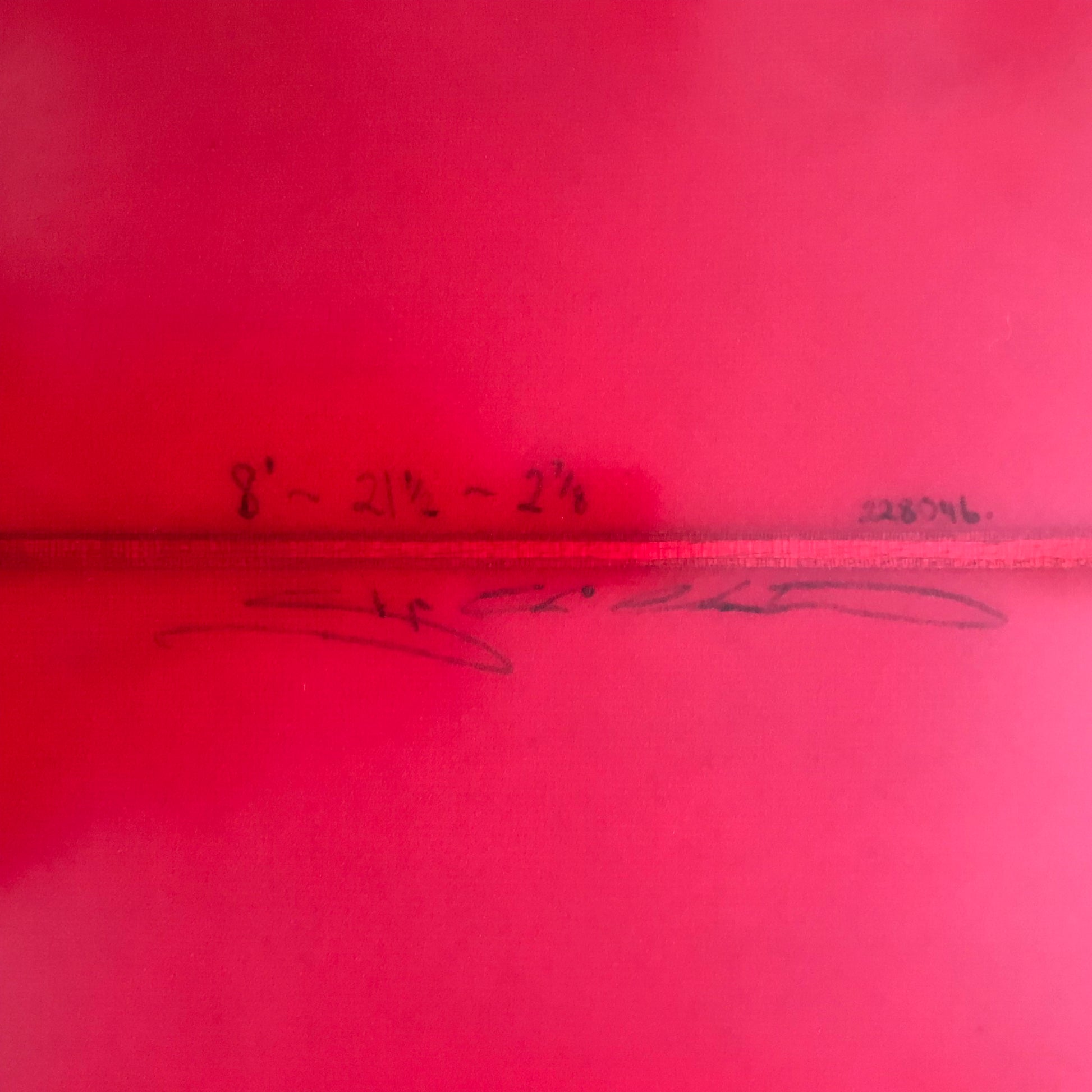 Christenson Flat Tracker 2 8'0" secondhand surfboard dimensions close-up