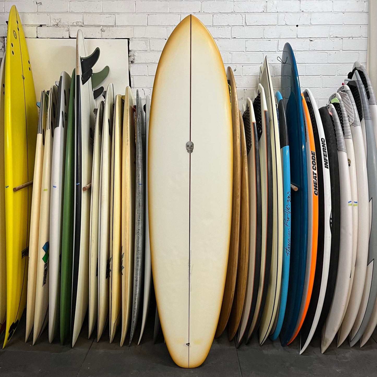 Christenson Flat Tracker 2 7'2" secondhand surfboard top view