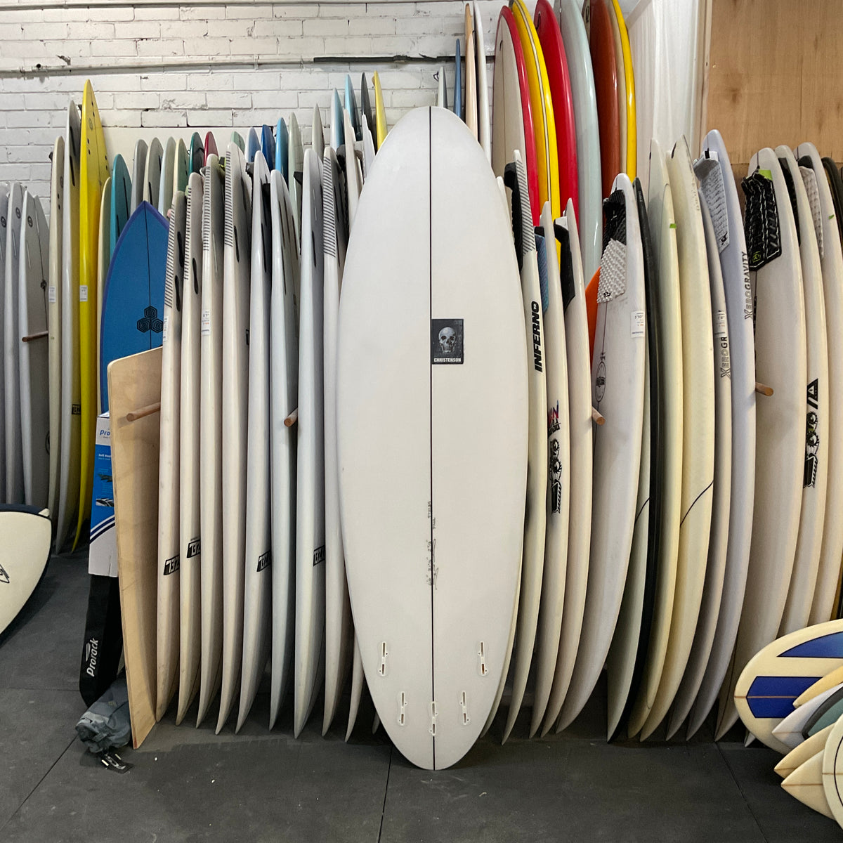 Christenson Hole Shot 2.0 6'4" secondhand surfboards bottom view