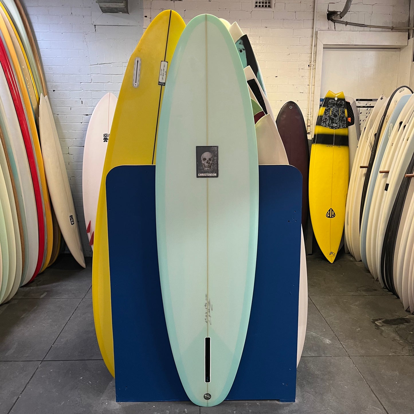 Christenson Invisible Policeman 6'8" secondhand surfboard bottom view