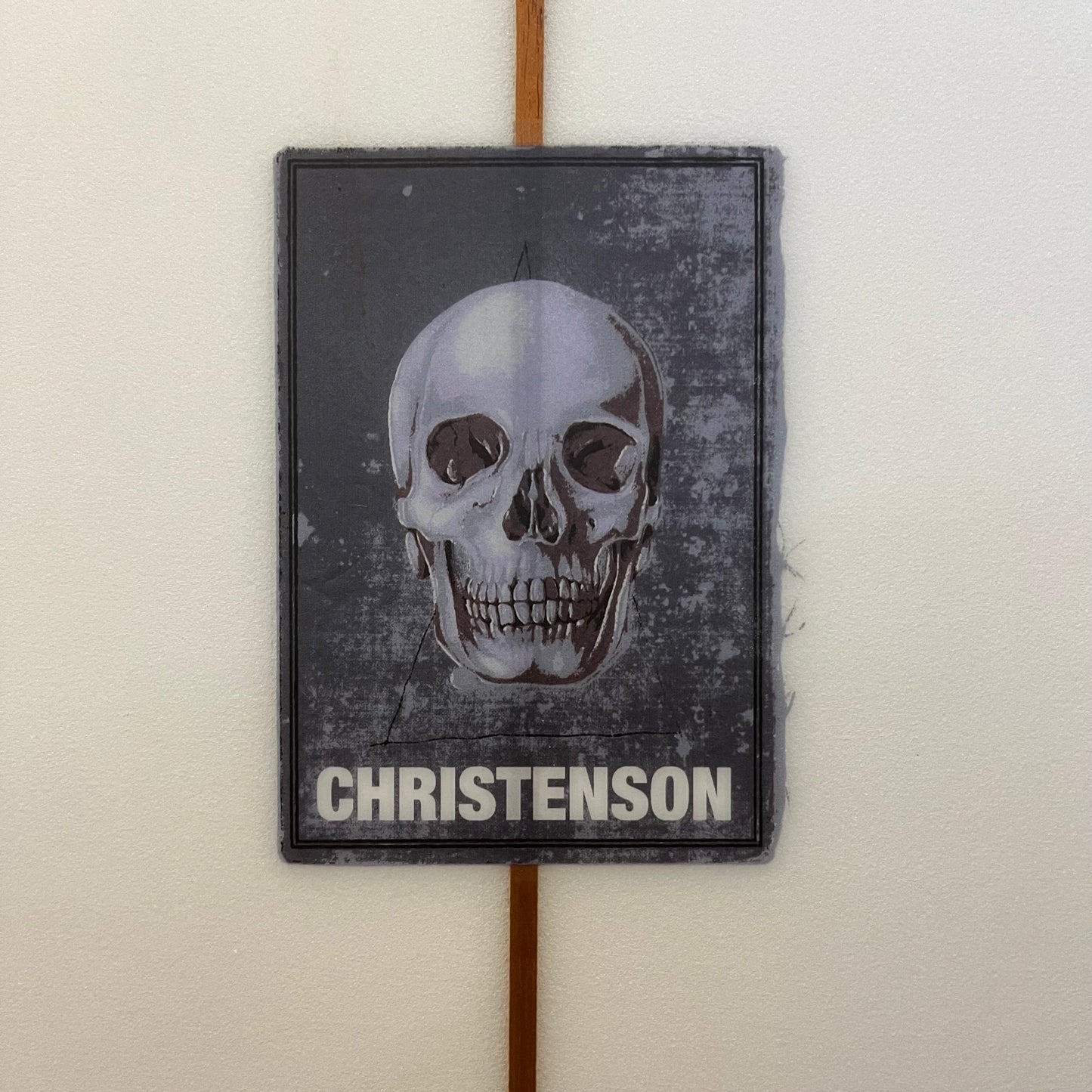 Christenson Lane Splitter 7'4" secondhand surfboard brand logo close-up