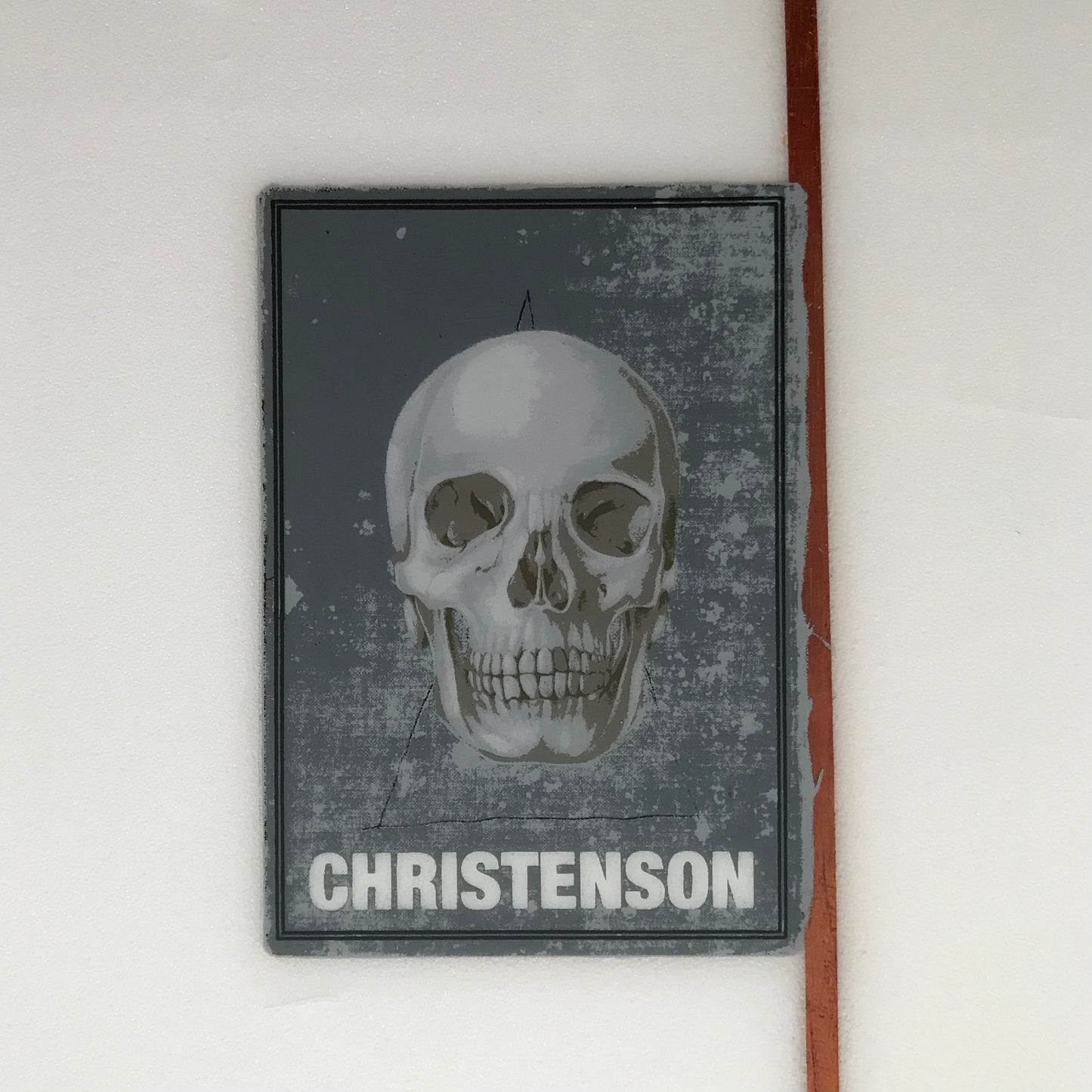 Christenson Nautilus 6'0" secondhand surfboard brand logo close-up