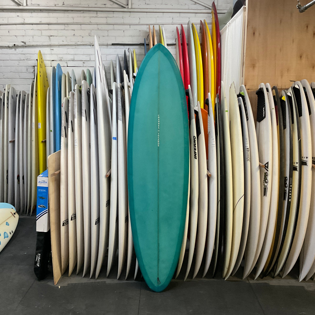 Channel Islands Mid Twin 7'0" secondhand surfboard top view