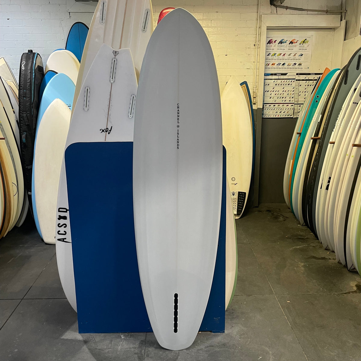 CI Tri Plane Hull 6'11" secondhand surfboard bottom view
