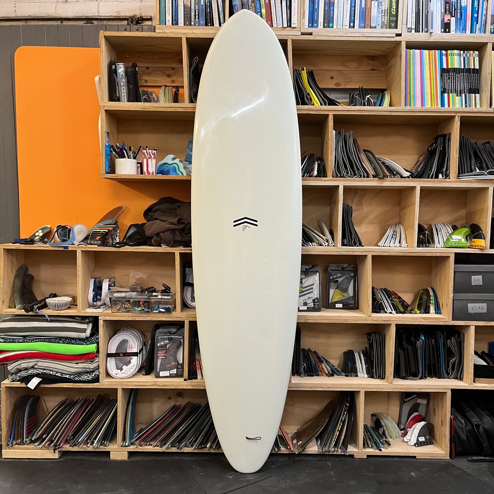 CJ Nelson Outlier 7'6" secondhand surfboard top view