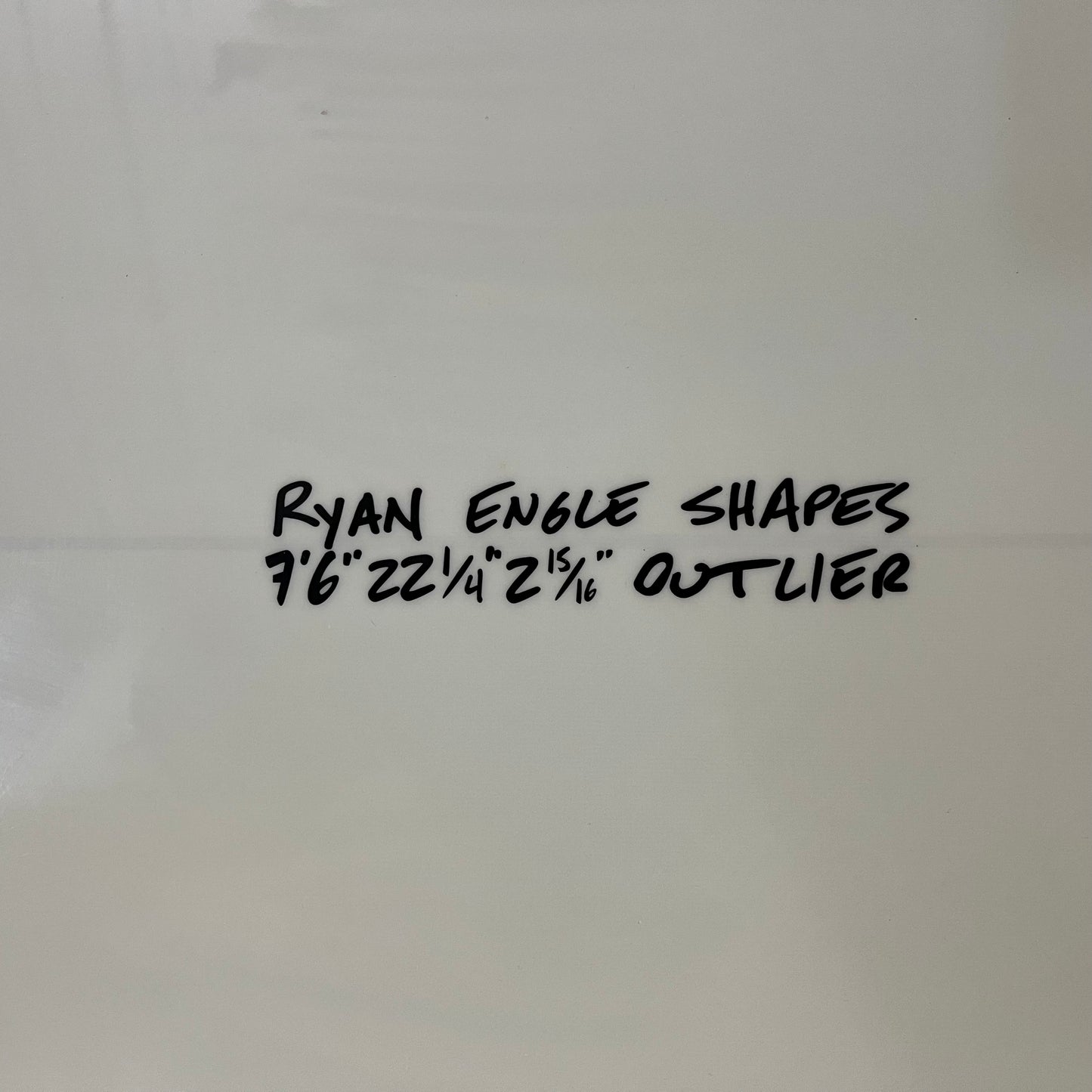 CJ Nelson Outlier 7'6" secondhand surfboard dimensions close-up