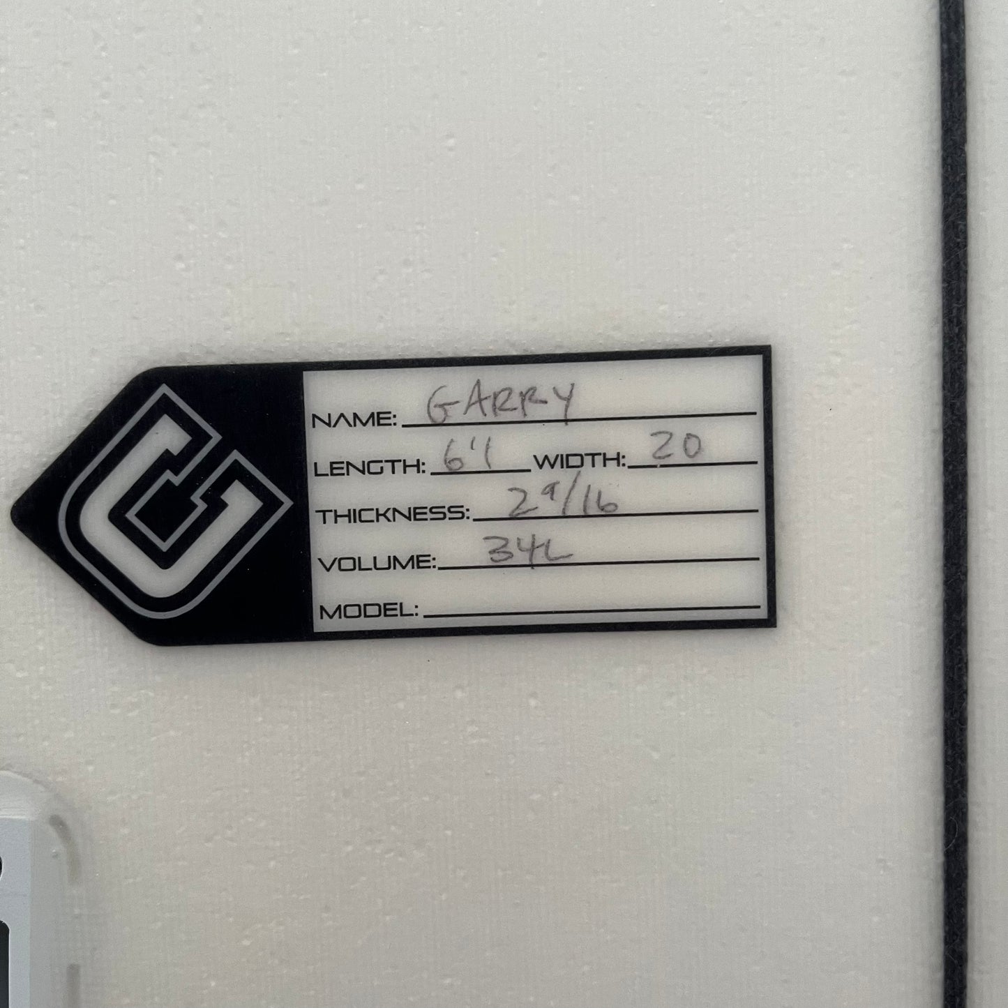 Clayton Surfboards Reflex 6'1" secondhand surfboard dimensions close-up