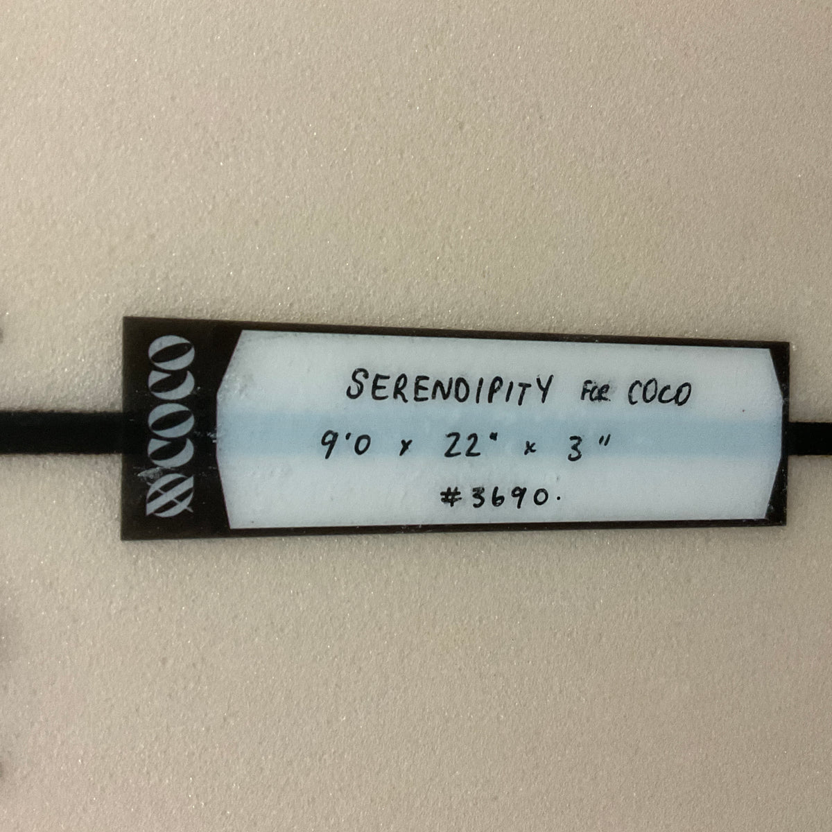 Coco Serendipity 9'0" secondhand surfboard dimensions close-up