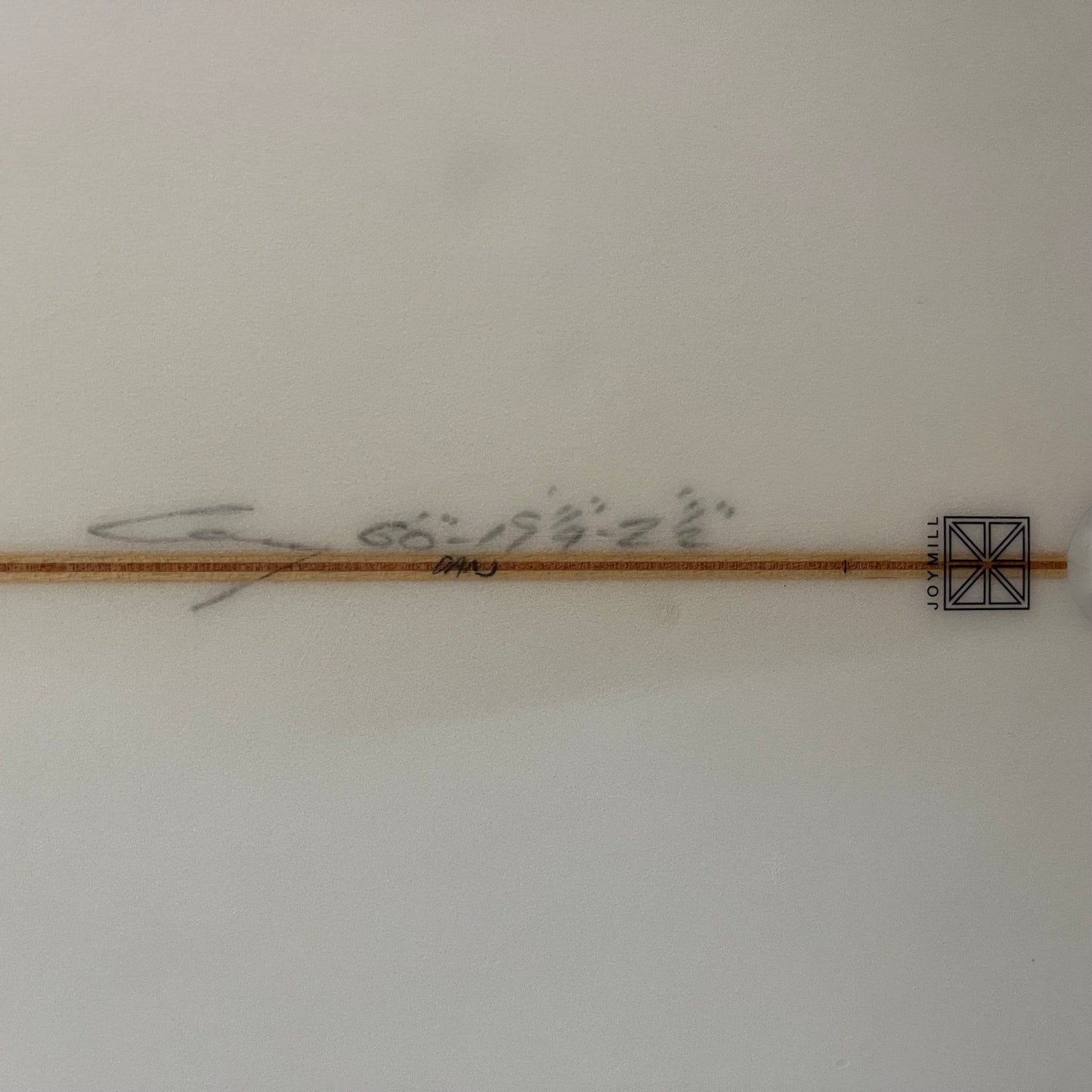 Corey Graham Shapes custom swallow tail 6'0" secondhand surfboard dimensions close-up