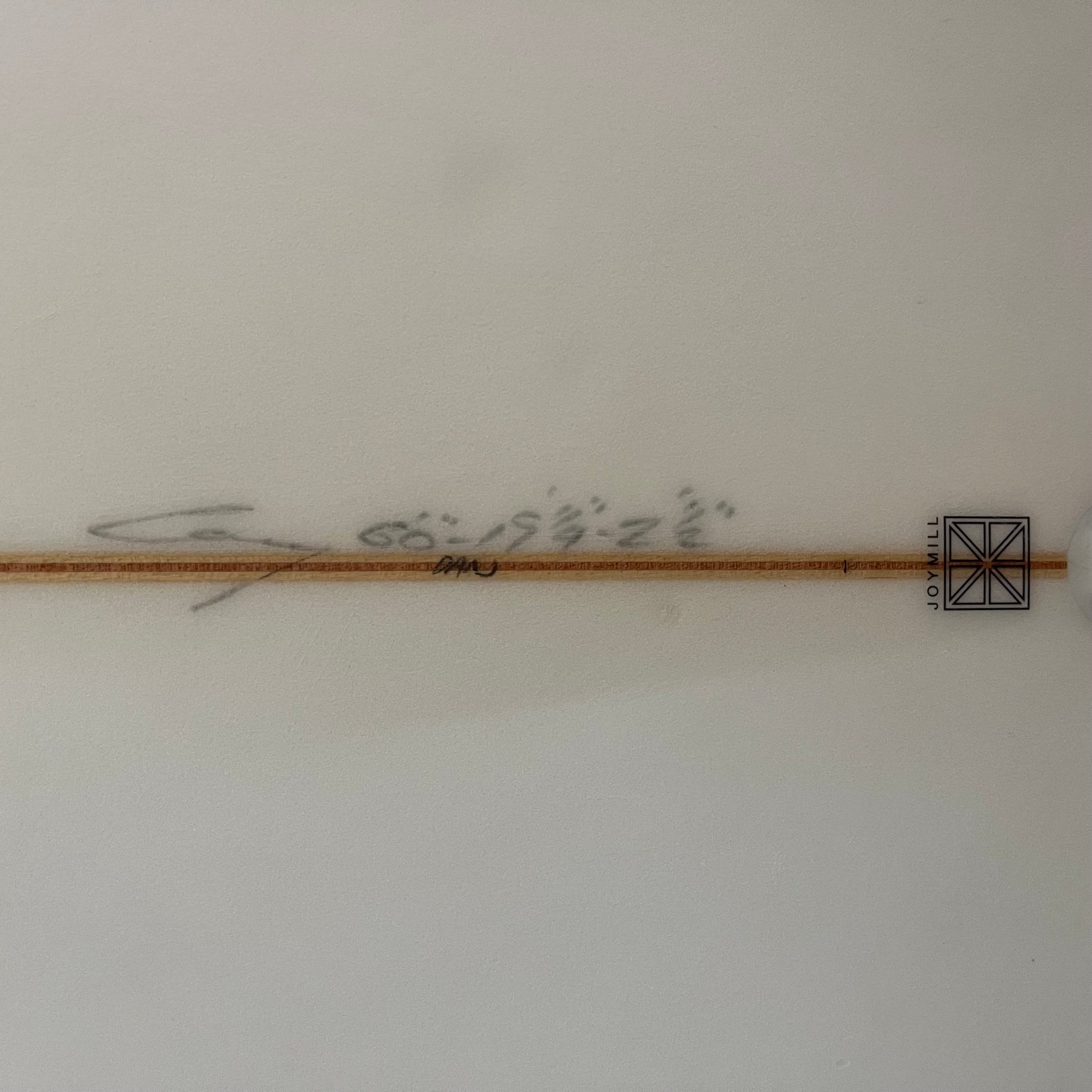 Corey Graham Shapes custom swallow tail 6'0" secondhand surfboard dimensions close-up