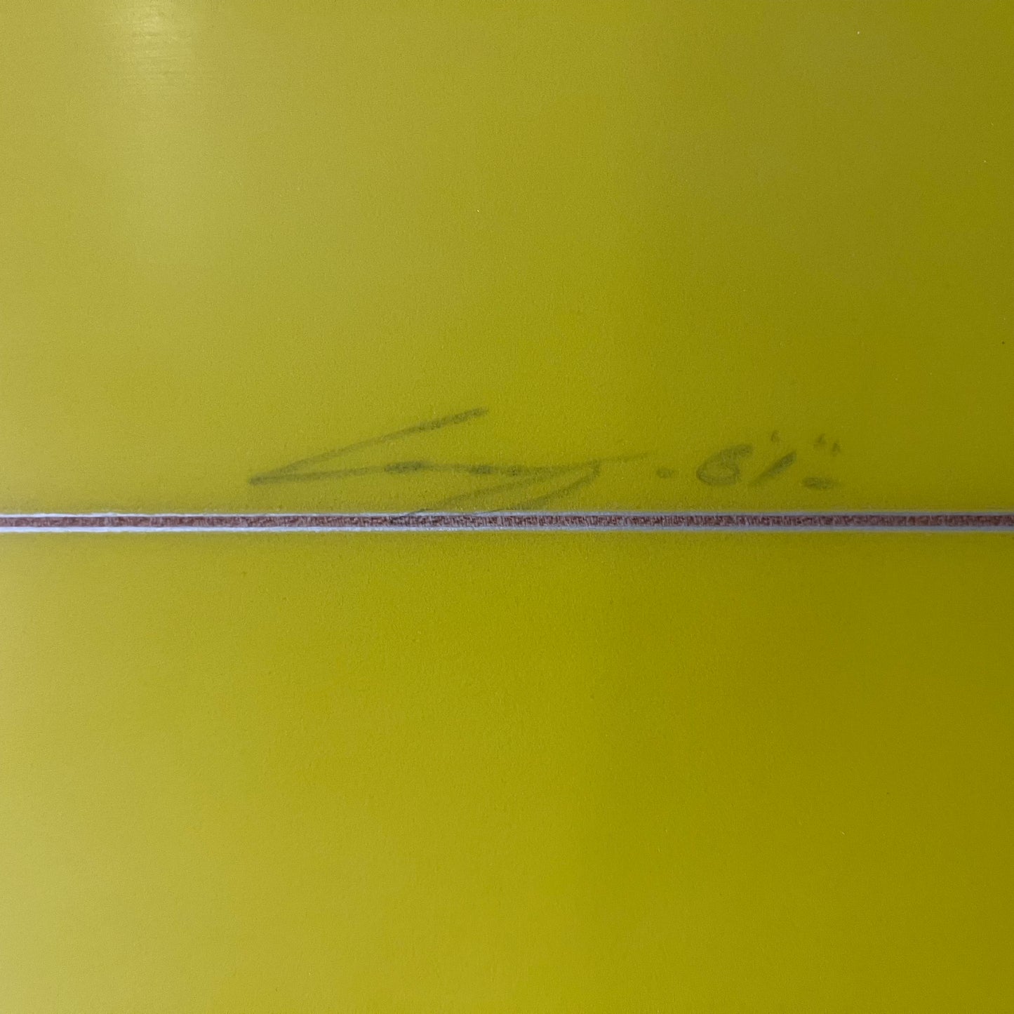 Corey Graham Shapes swallow tail 6'1" secondhand surfboard dimensions close-up