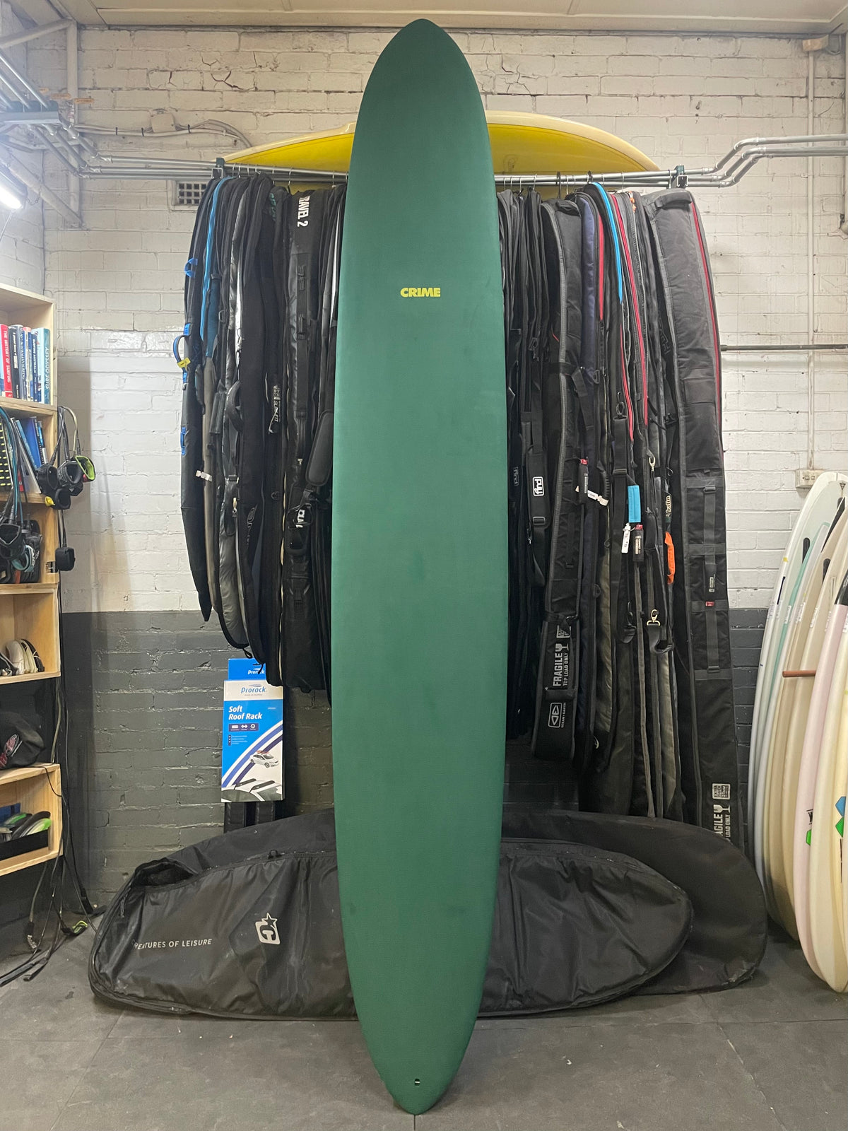 Crime Glider 12'1" secondhand surfboard top view