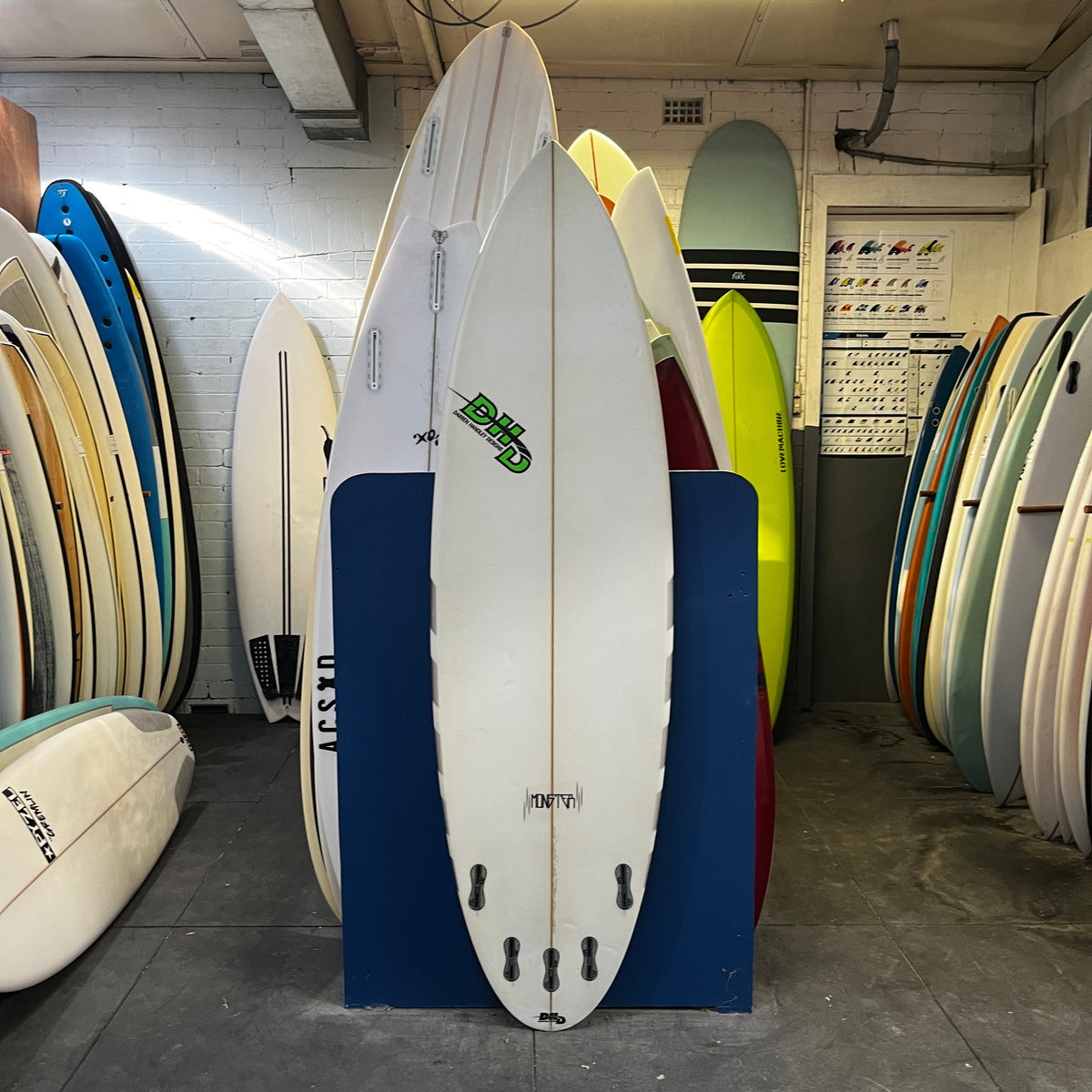 DHD Monster 6'10" secondhand surfboard bottom view