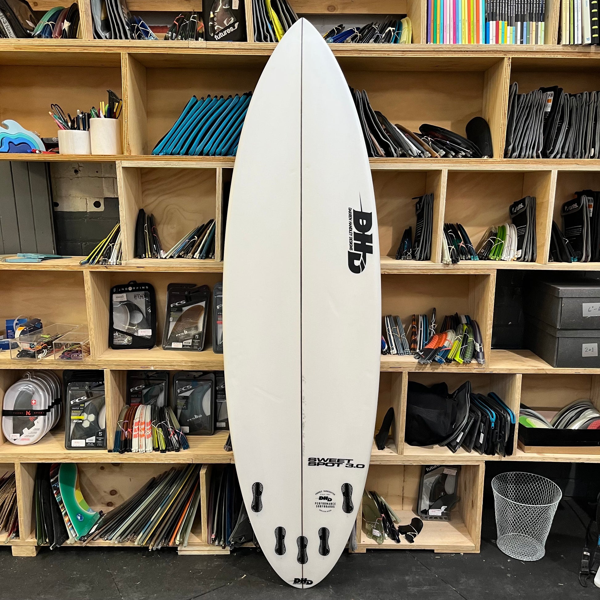 DHD Darren Handley Designs Sweet Spot 3.0 6'5" secondhand surfboard bottom view