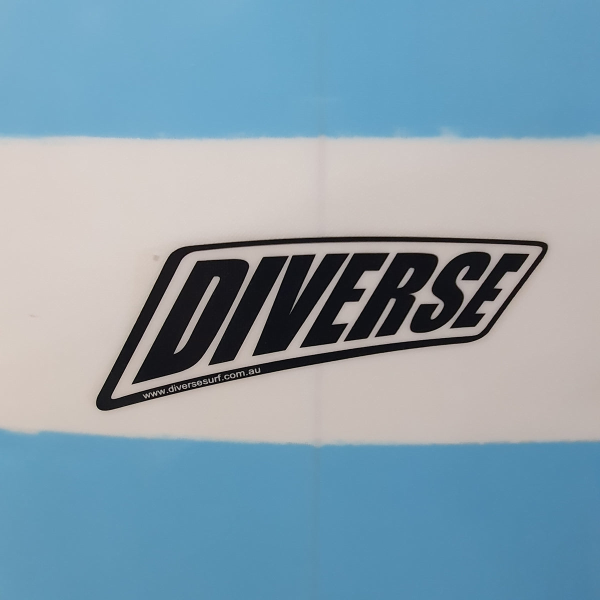 Diverse Quad Fish 5'11" secondhand surfboards brand logo close-up