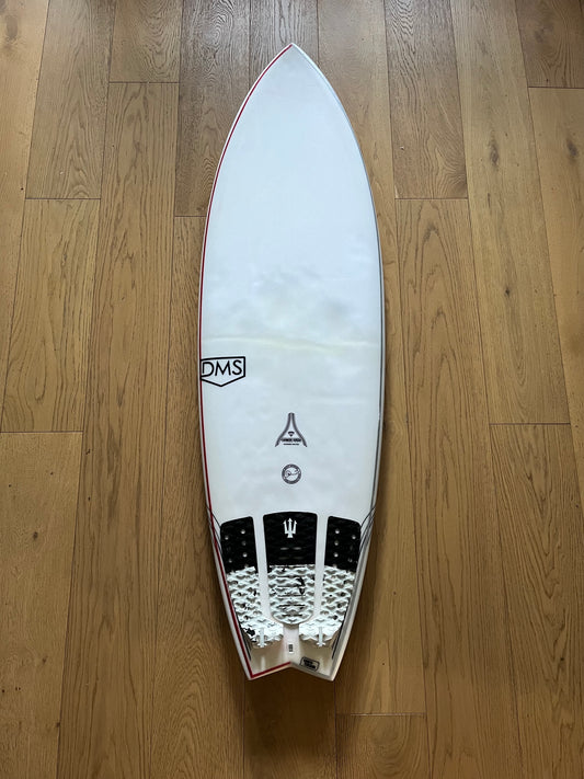 DMS Fish 5'8" secondhand surfboard top view