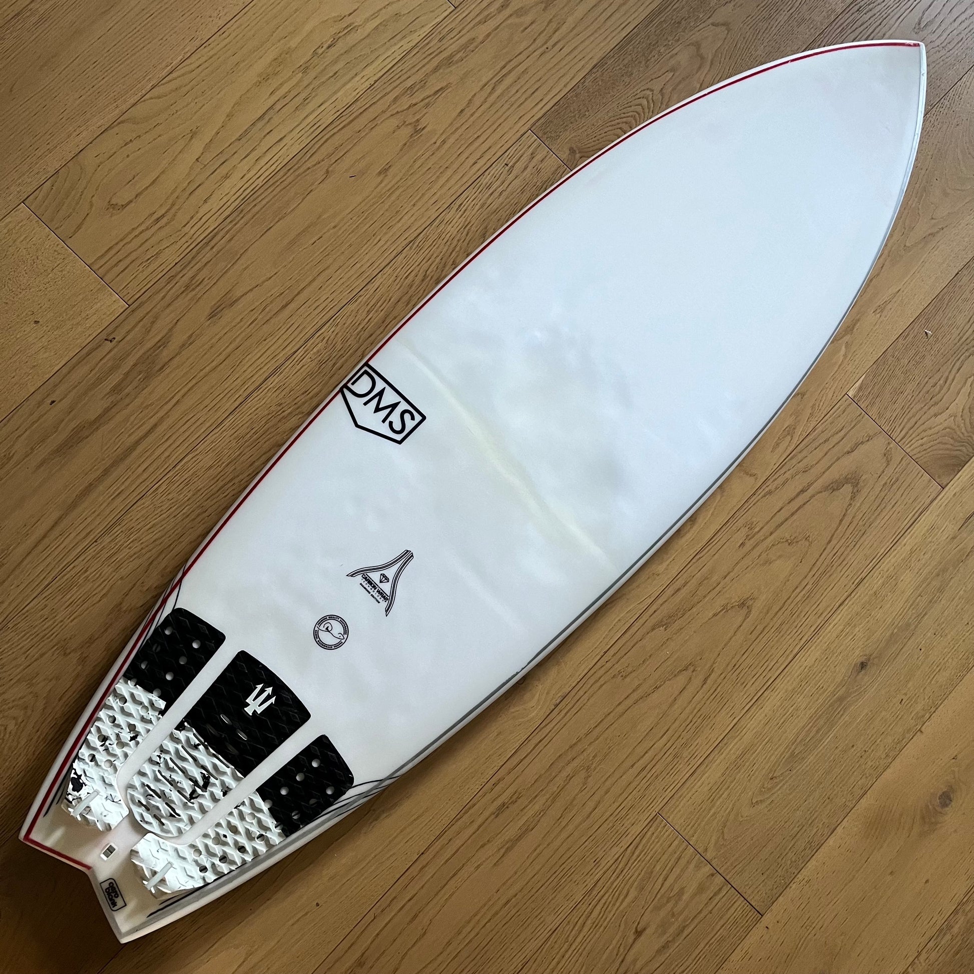 DMS Fish 5'8" secondhand surfboard top view