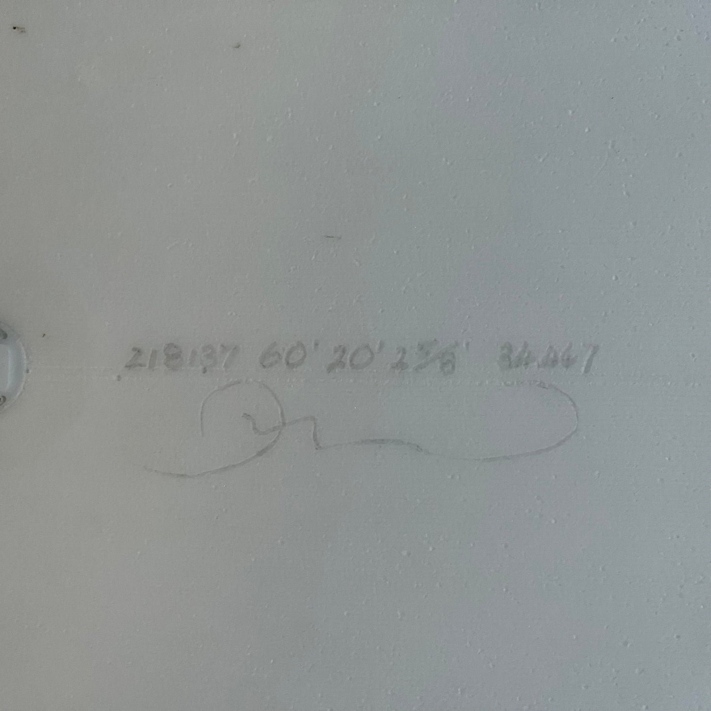 DMS Popo 6'0" secondhand surfboard dimensions close-up