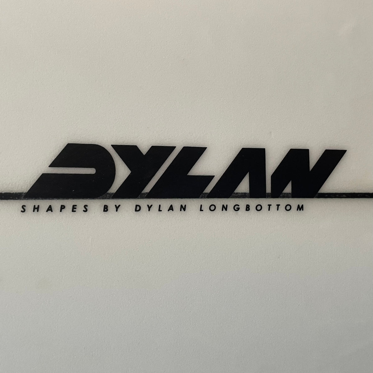 Dylan Big Gun 7'0" secondhand surfboard brand logo close-up