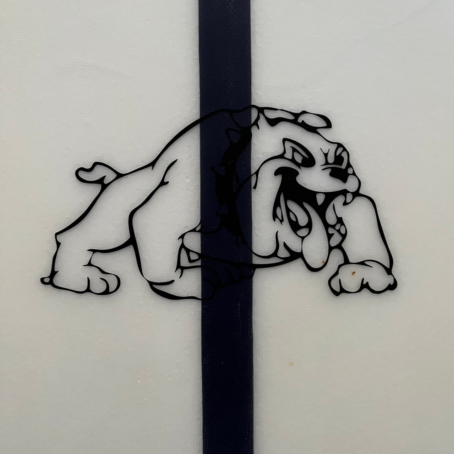 ECS Bulldog 5'10" secondhand surfboard model logo close-up