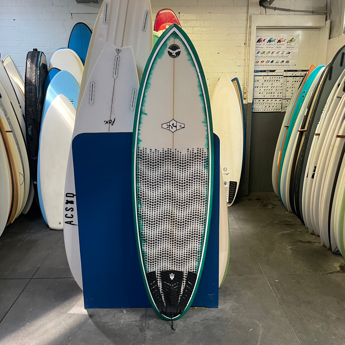 ESP Disco Biscuit 6'6" secondhand surfboards top view