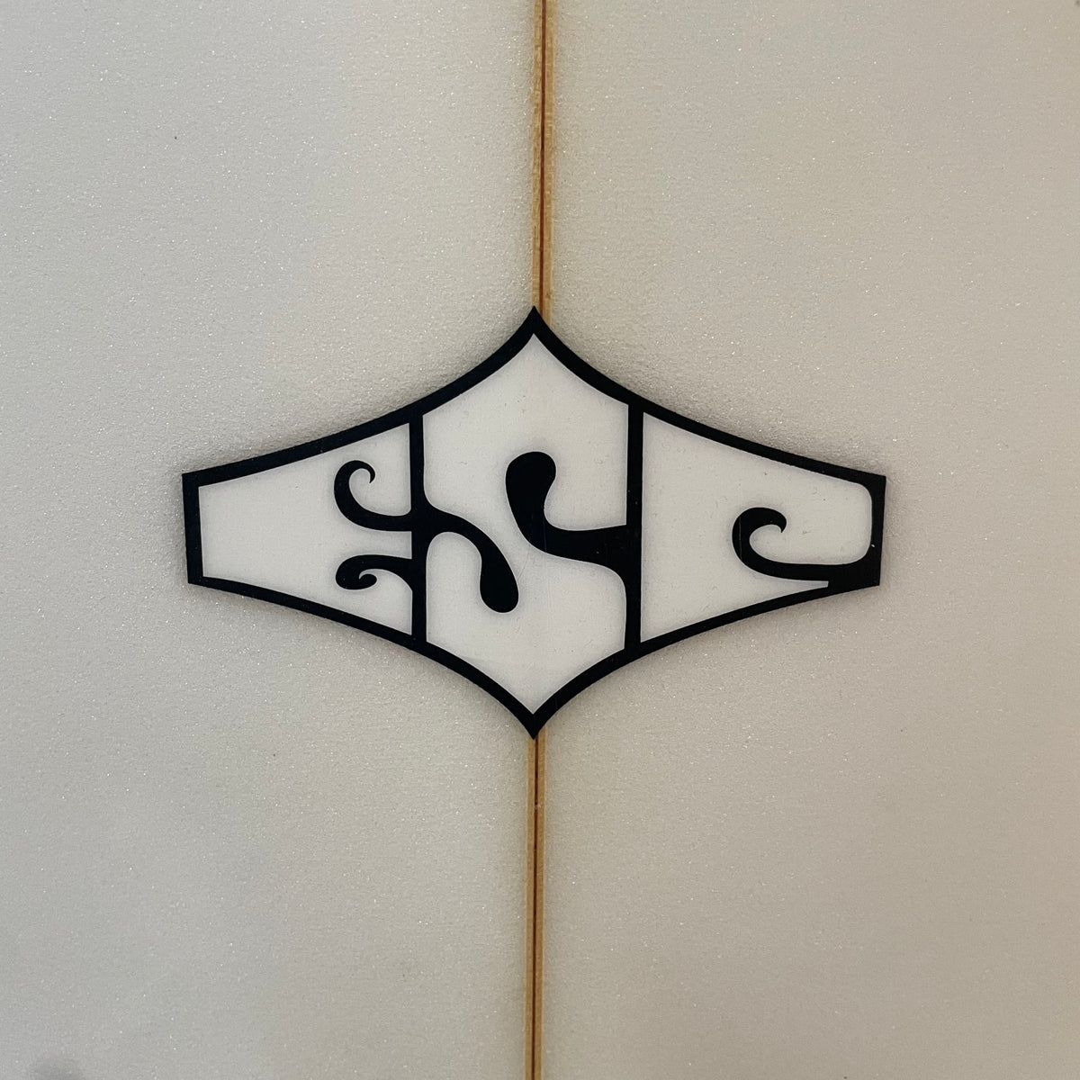 ESP Disco Biscuit 6'6" secondhand surfboards brand name close-up