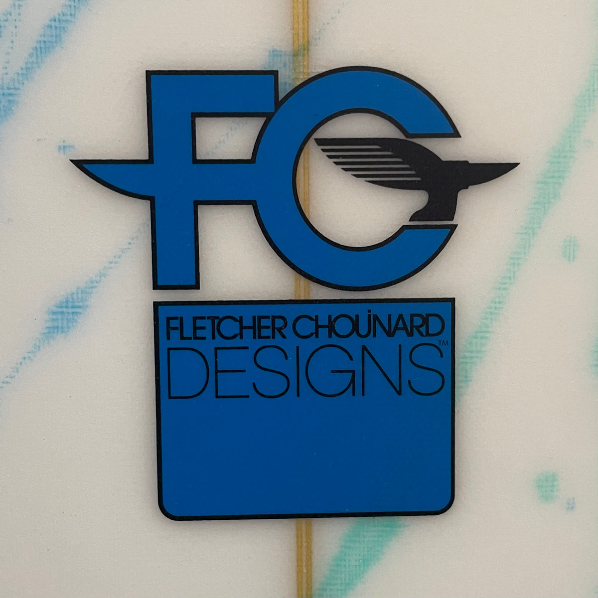 FCD Octo 6'0" secondhand surfboards brand logo close-up