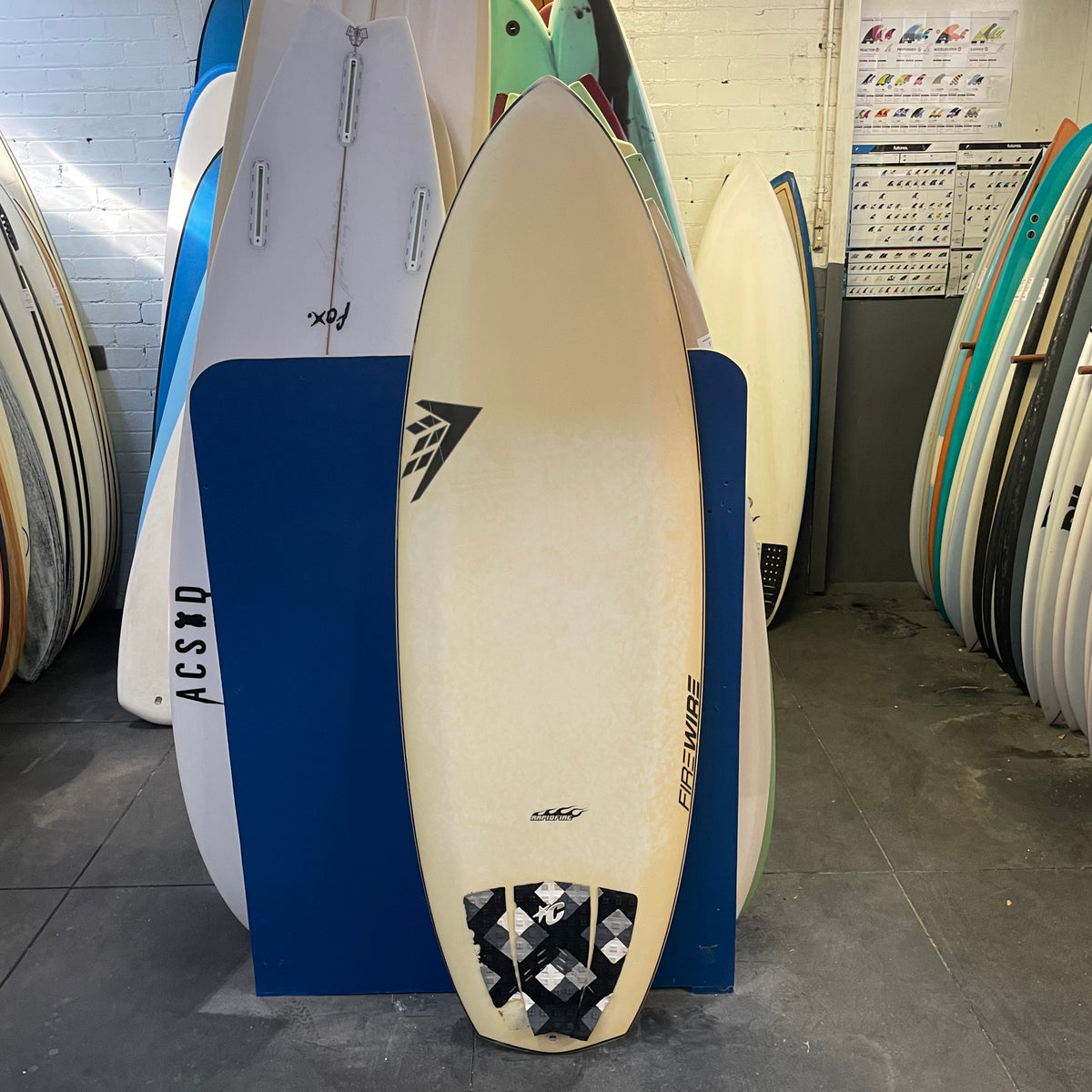 Firewire baked potato 5'7" secondhand surfboard top view