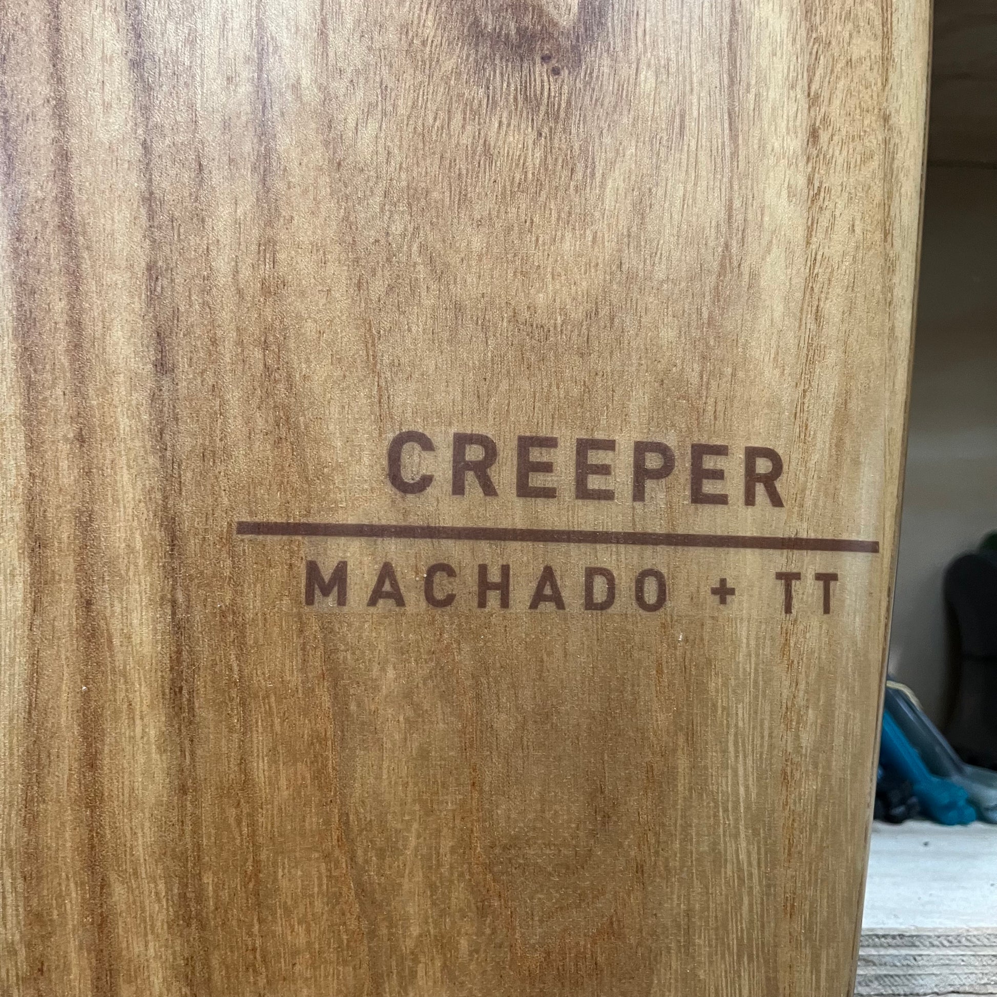 Firewire Creeper 5'6" secondhand surfboard model name close-up