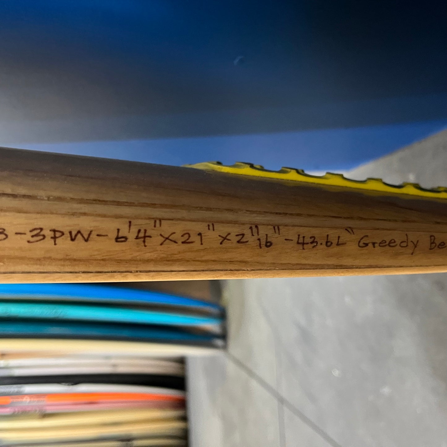 Firewire Greedy Beaver 6'4" secondhand surfboard dimensions close-up