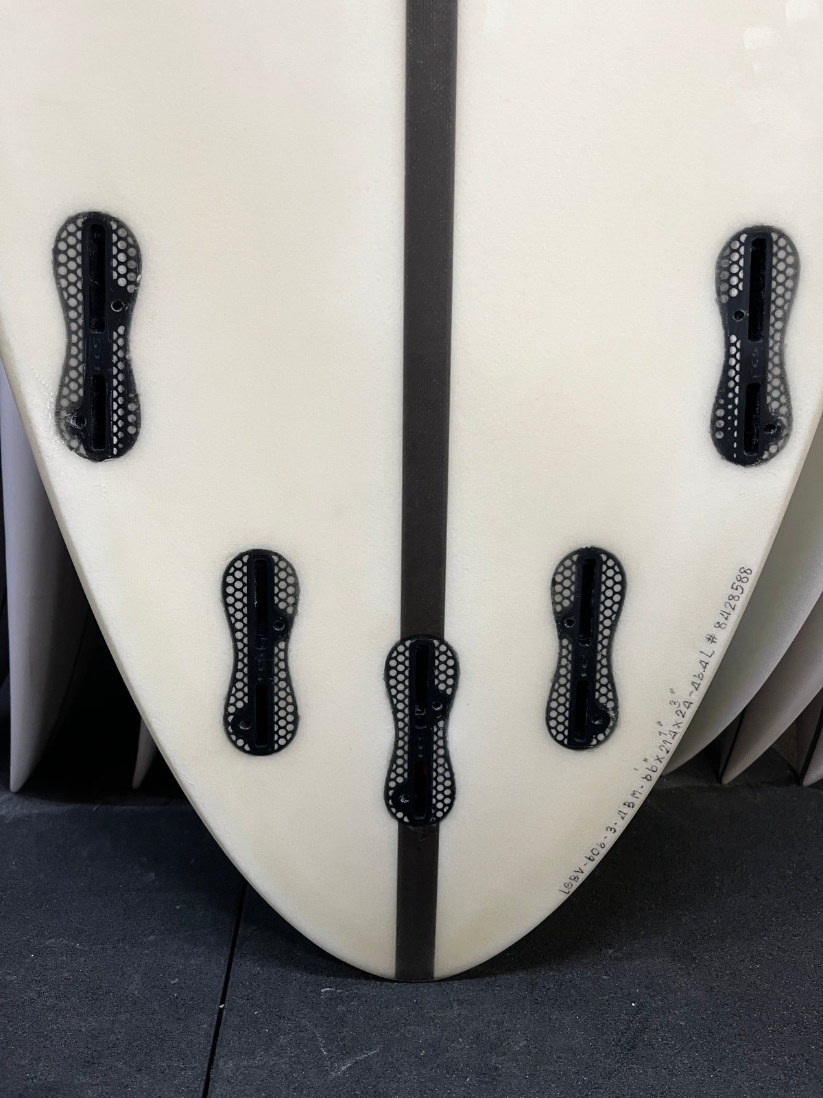 Firewire Greedy Beaver 6'6" secondhand surfboards fin box close-up