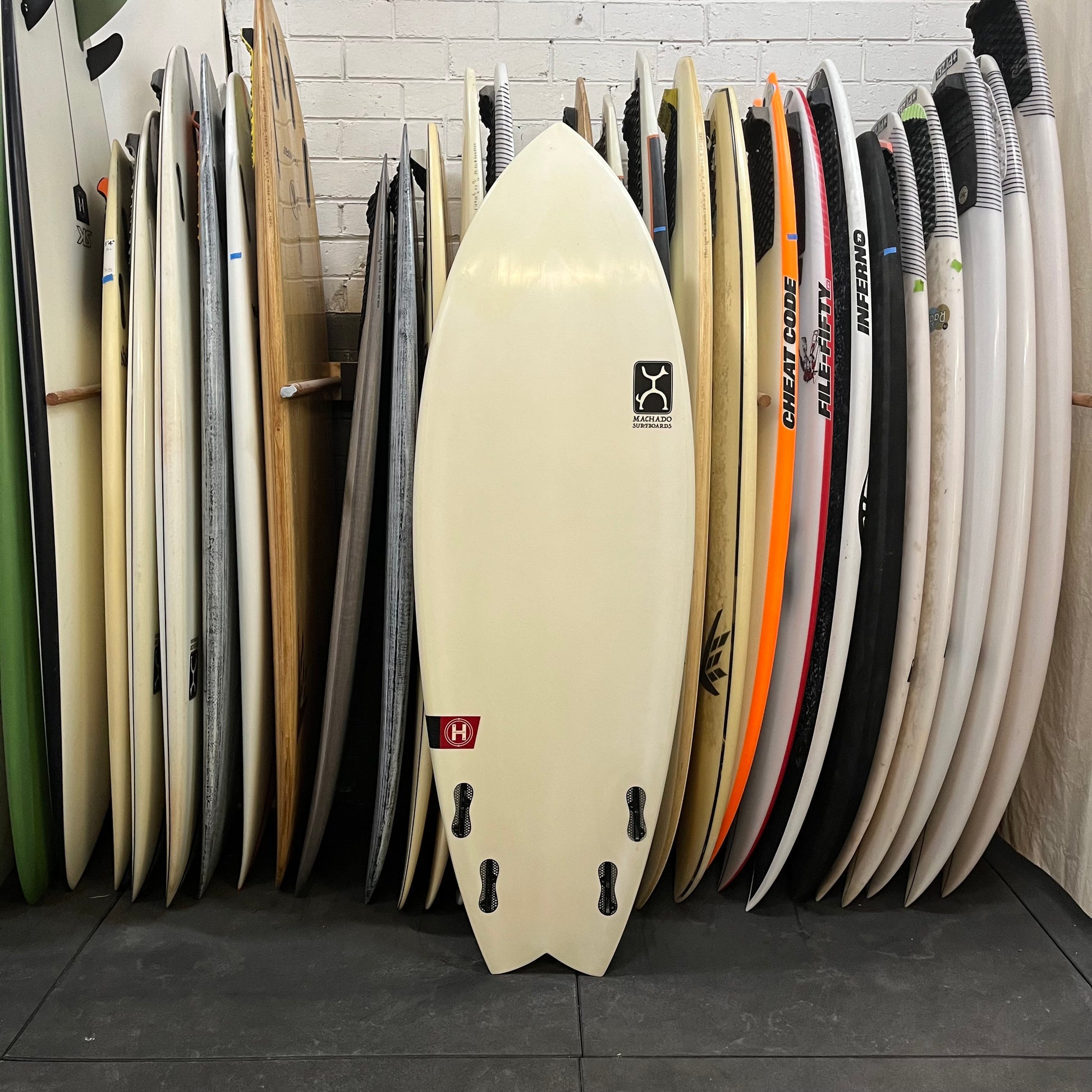 Firewire Seaside 5'5" secondhand surfboard bottom view