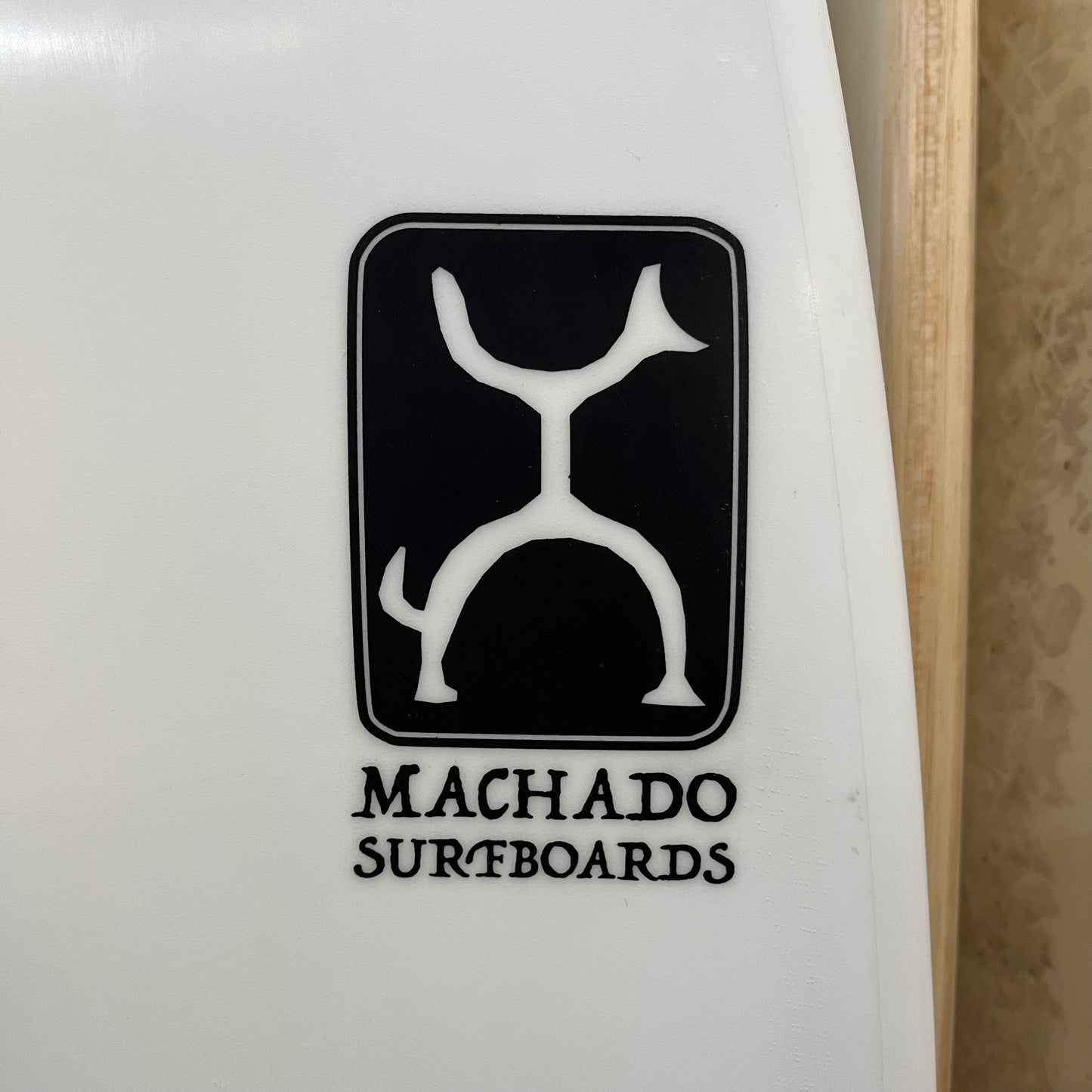 Firewire Seaside 5'5" secondhand surfboard model logo close-up