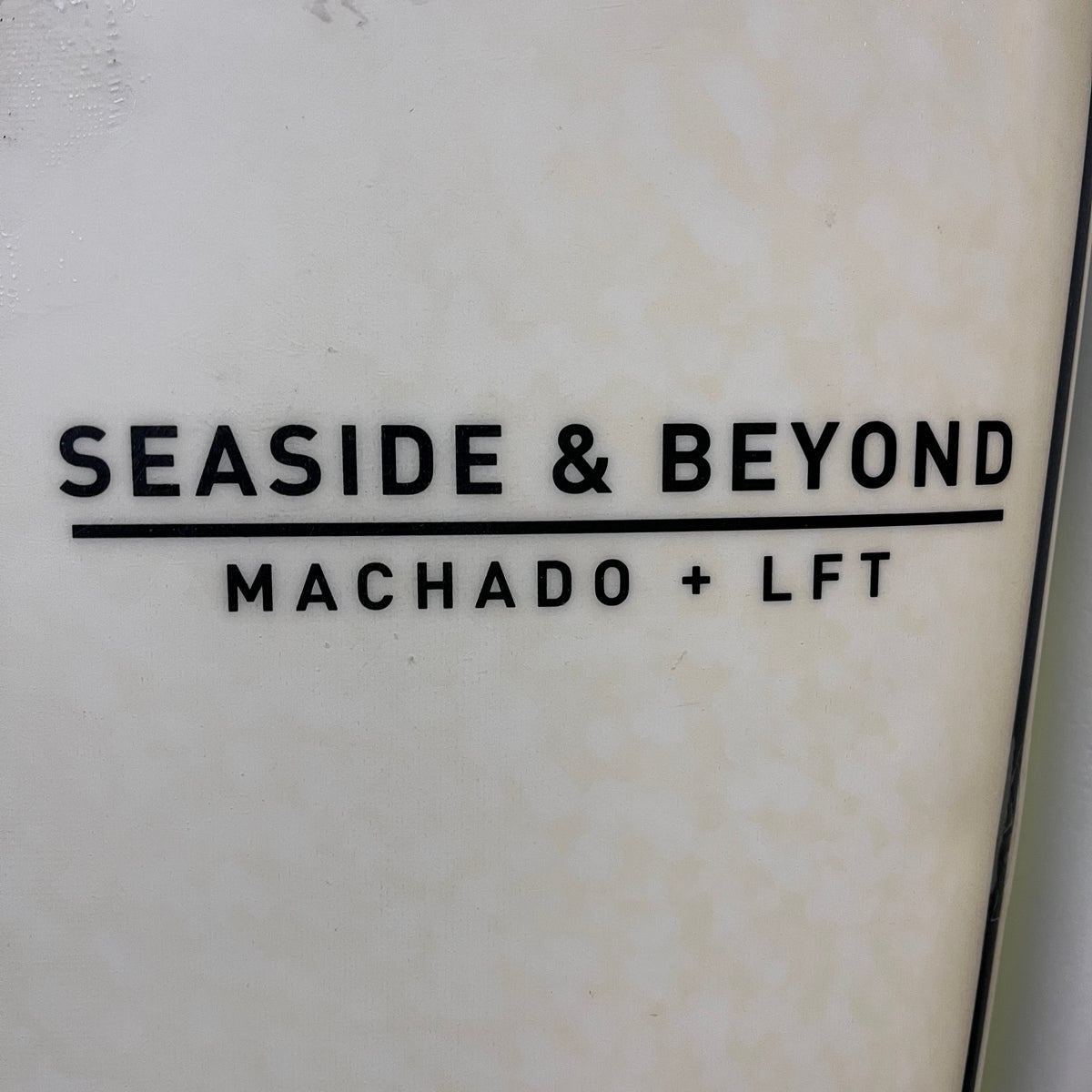 Firewire Seaside and Beyond 6'8" secondhand surfboard model logo close-up