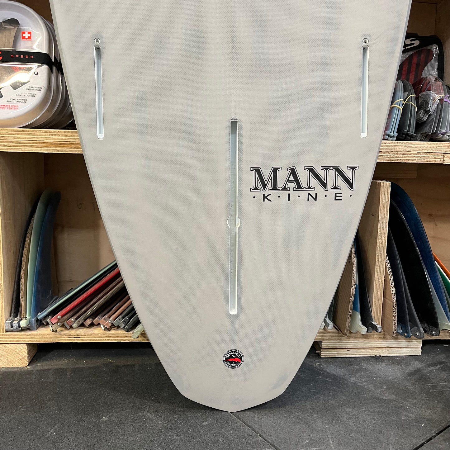 Firewire TJ The Gem 9'1" secondhand surfboard fin box close-up