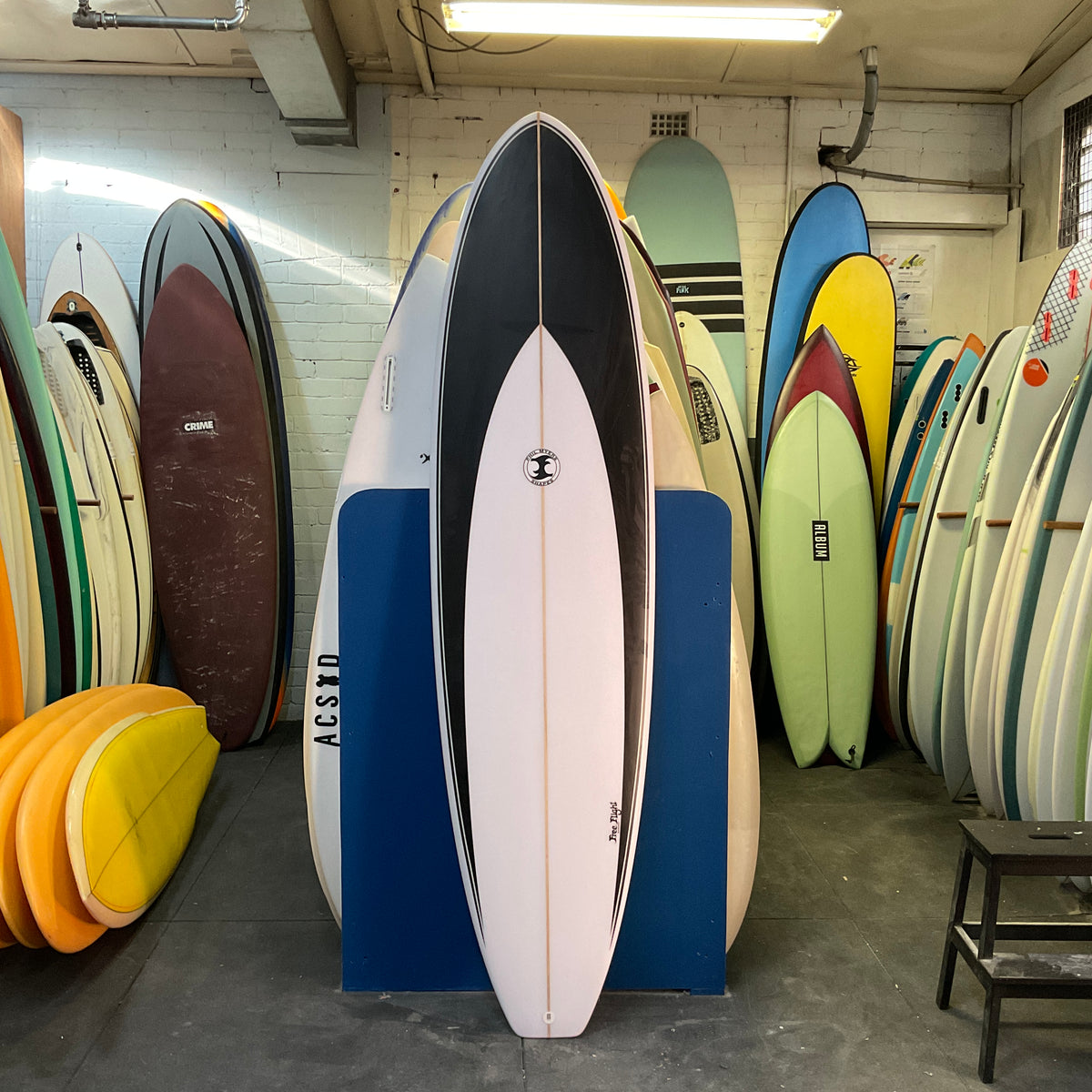 Free Flight Lotus Hybrid 7'4" secondhand surfboards top view