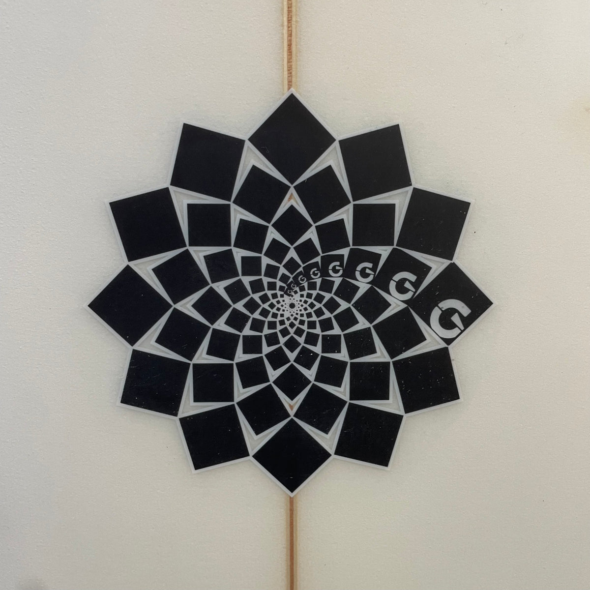Gary McNeill Entity Pin 6'4" secondhand surfboard logo brand logo close-up