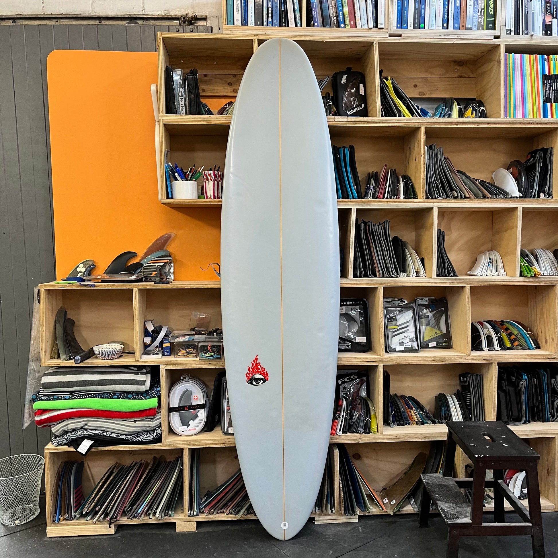 Greg Brown/Gash midlength 7'0" secondhand surfboard top view