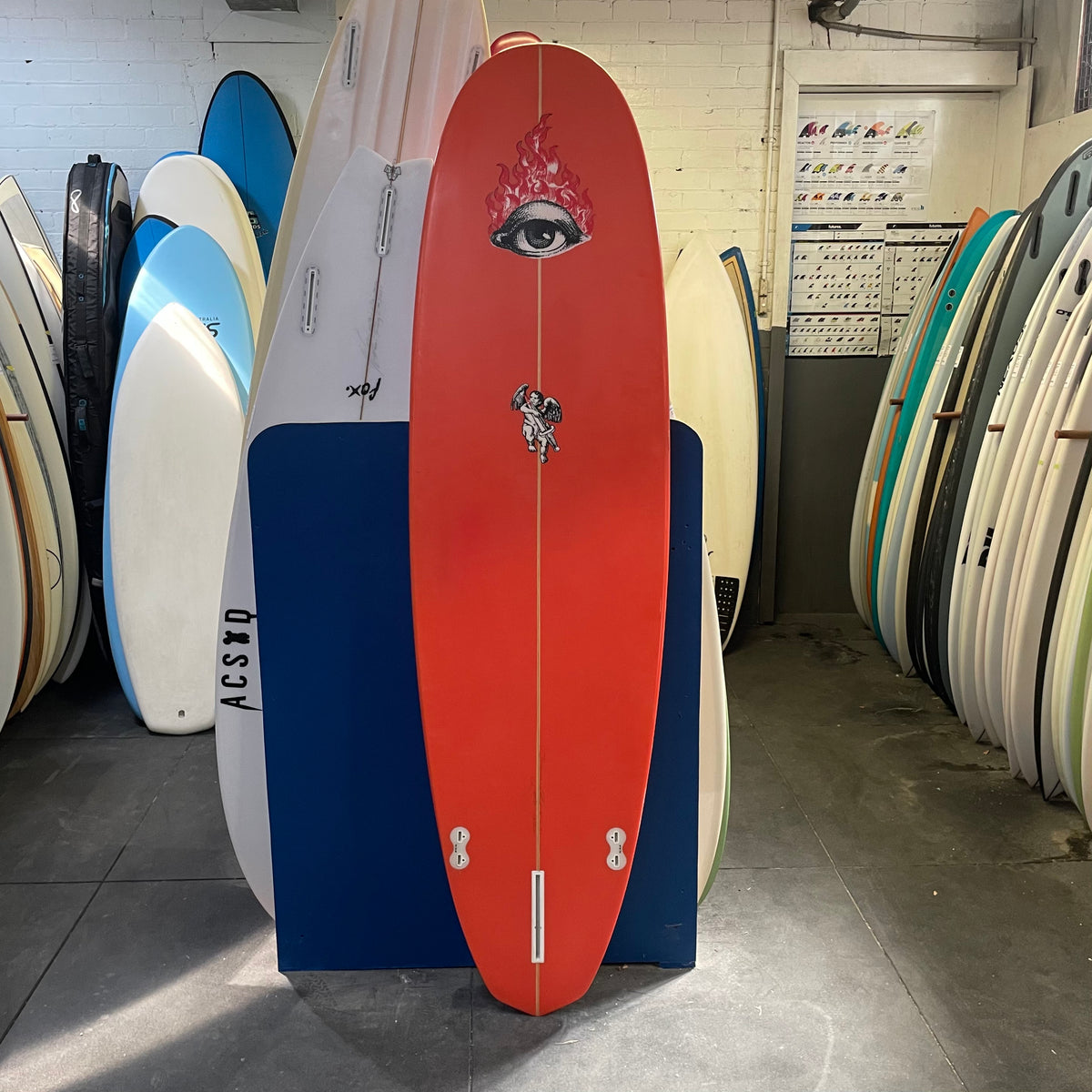Gash Rough Diamond mini mal 7'0" secondhand surfboard bottom view