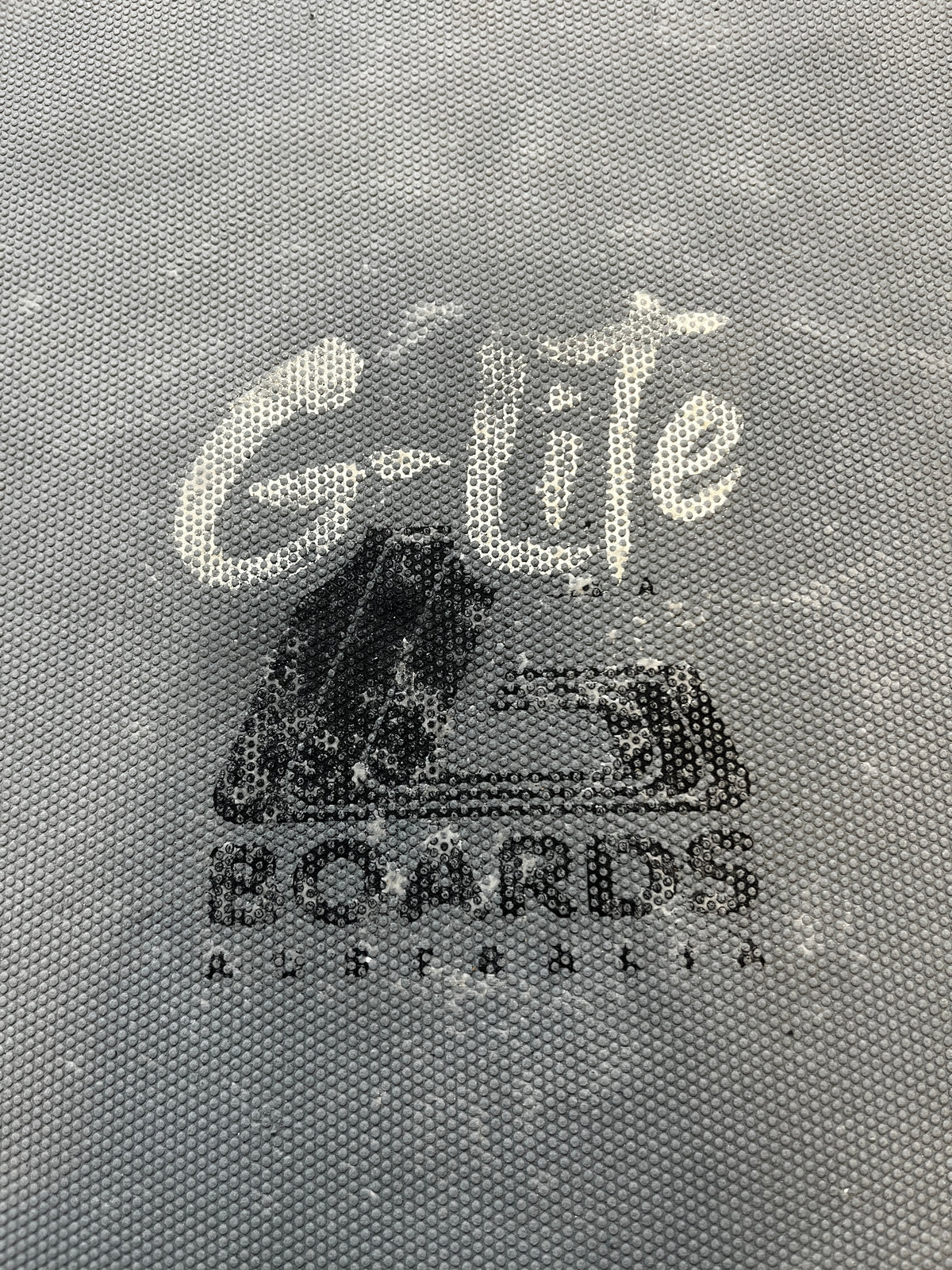 Gboards G-Lite The Fun softboard 8'0" secondhand surfboards model logo close-up
