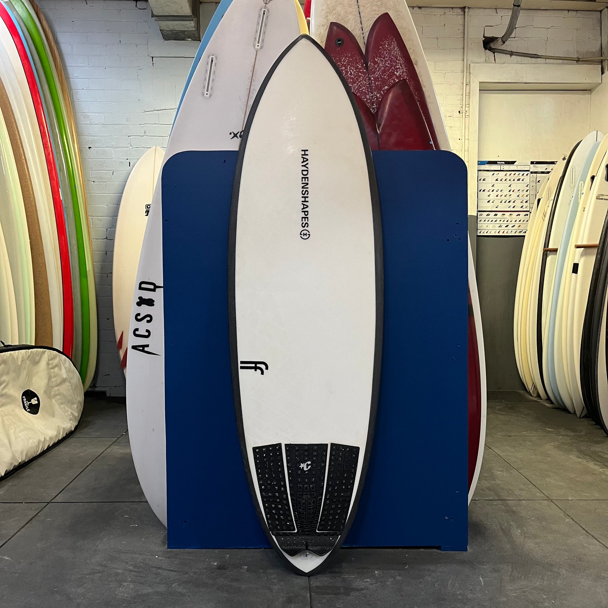 Hayden Shapes Future Flex 5'6" secondhand surfboard top view