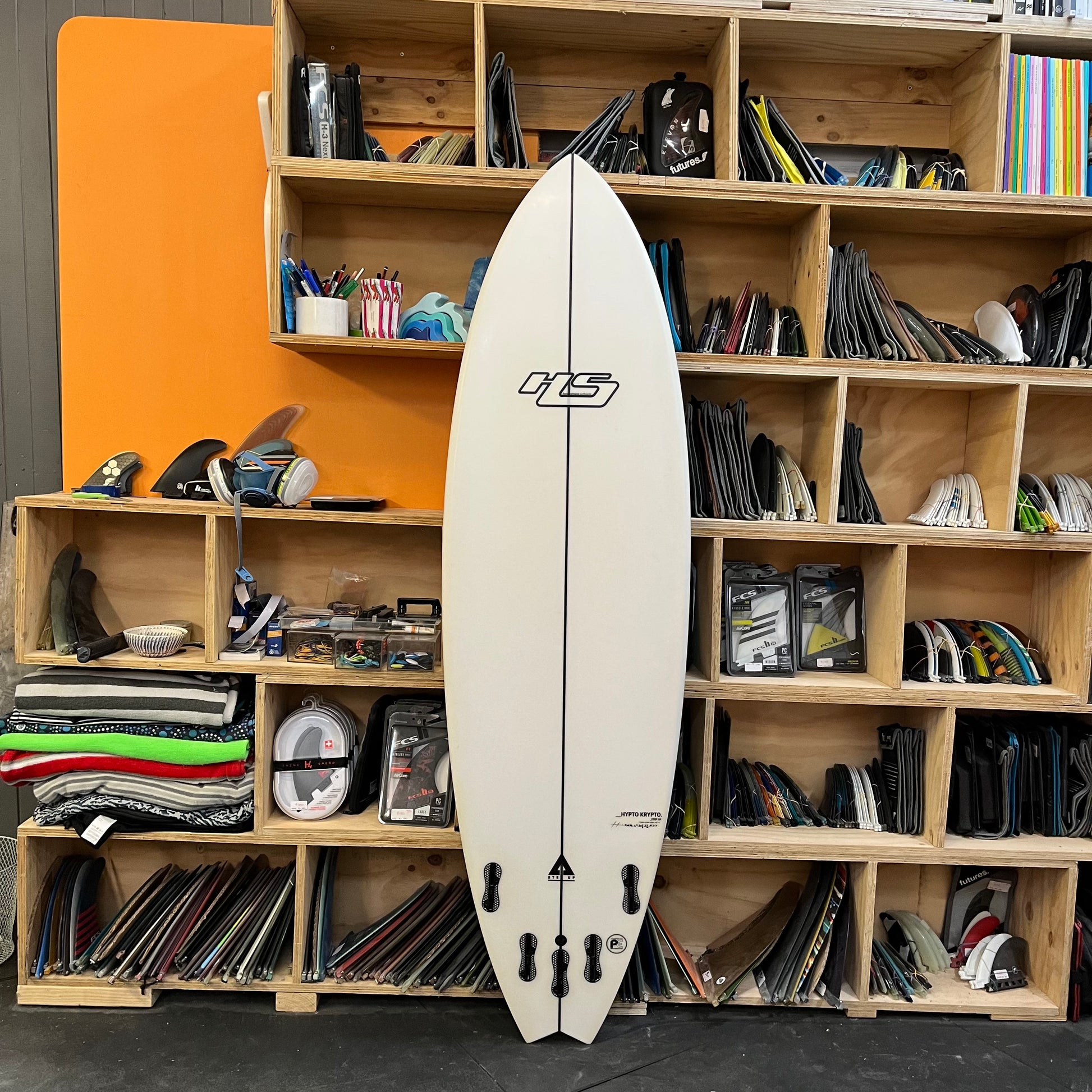 Hayden Shapes Hypto Krypto Step-up PE 6'3" secondhand surfboard bottom view