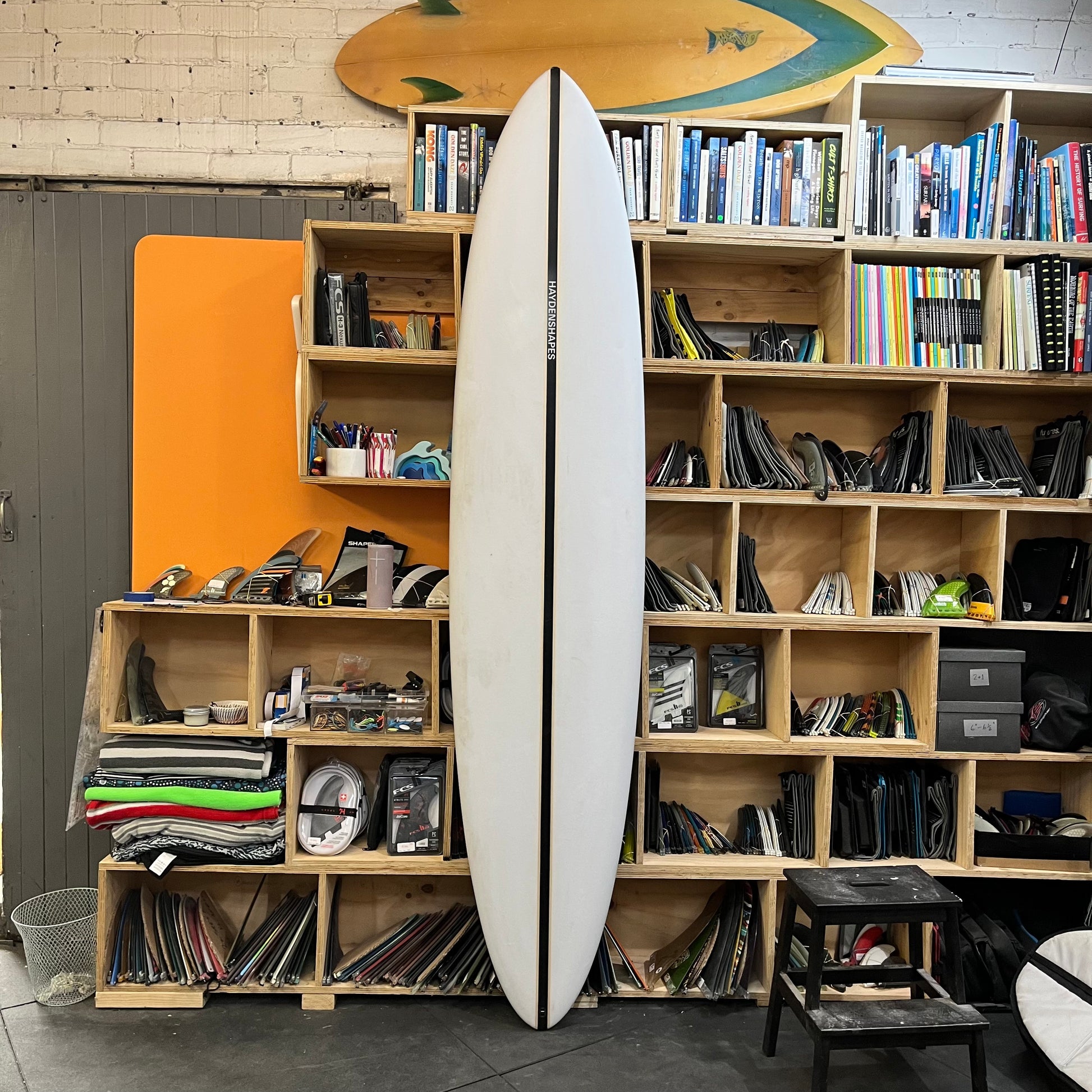Hayden Shapes mid length glider 8'7" secondhand surfboard top view