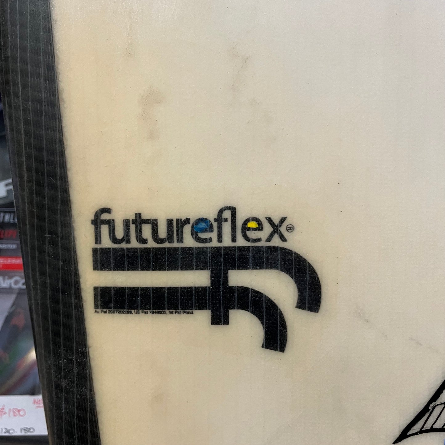 Hayden Shapes Shred Sled 6'4" secondhand surfboard construction close-up