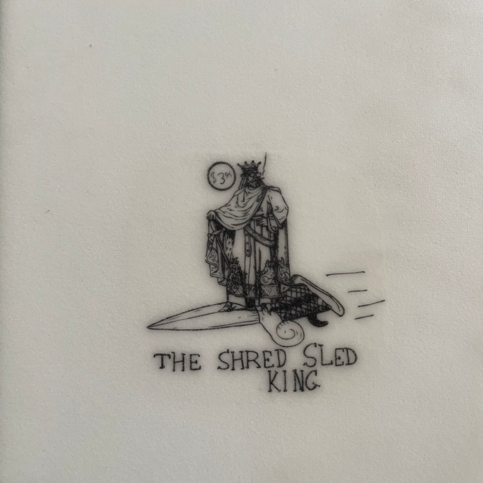 Hayden Shapes Shred Sled King 6'5" secondhand surfboard model logo close-up