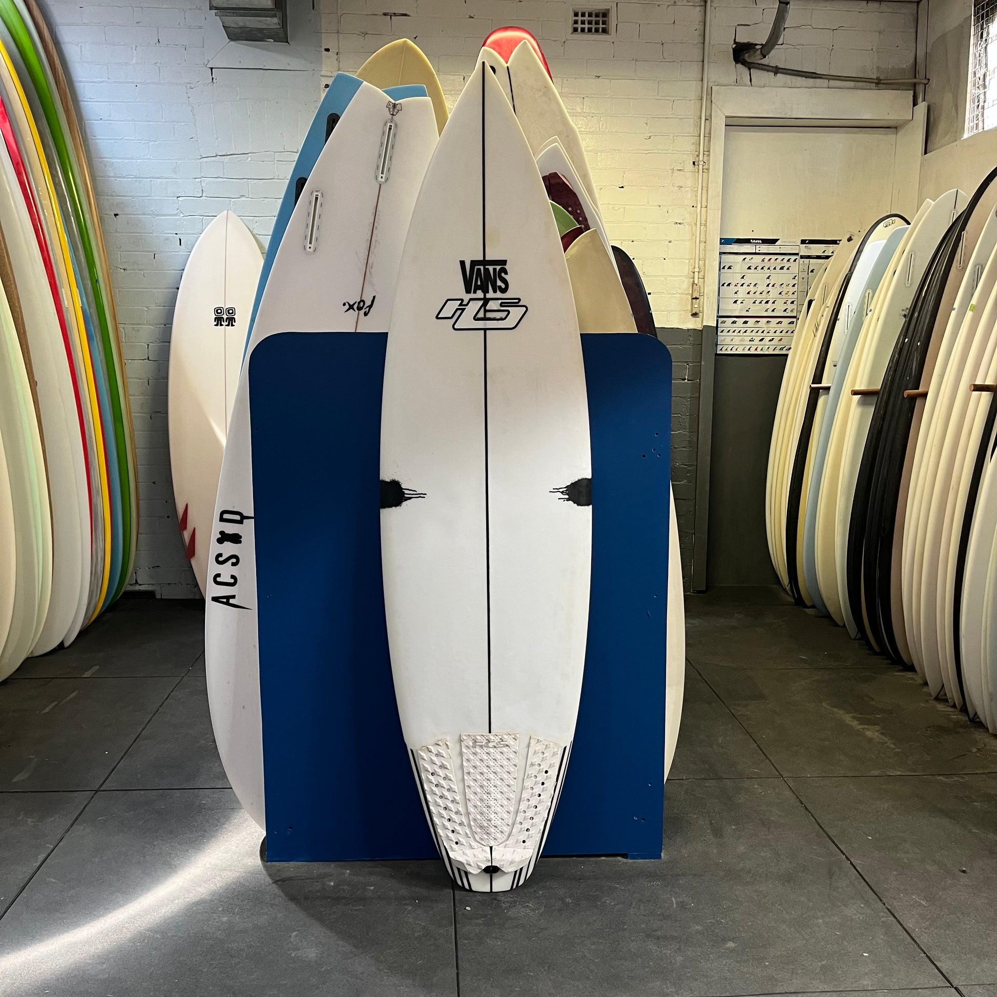 Hayden Shapes White Noiz 6'3" secondhand surfboard top view
