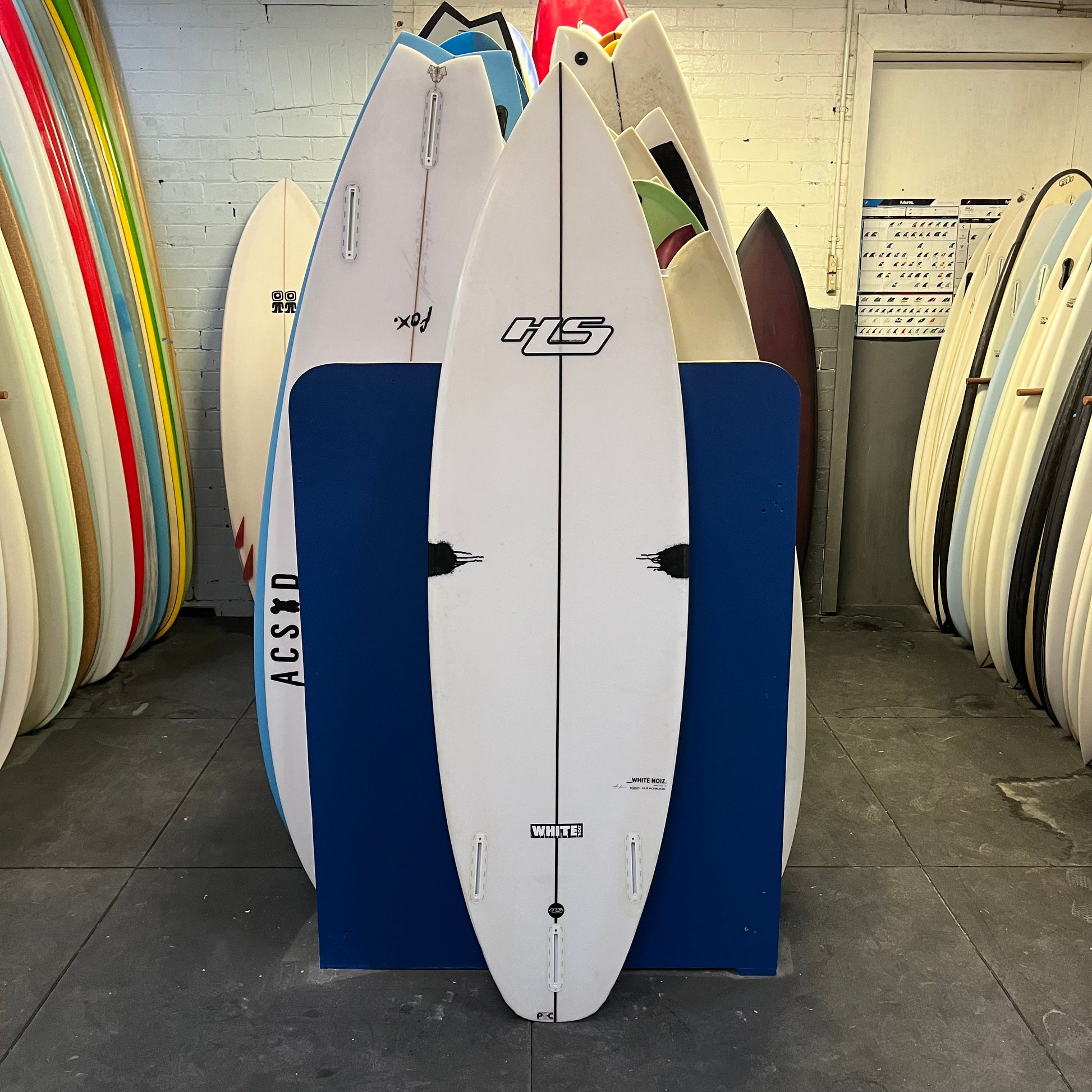 Hayden Shapes White Noiz 6'3" secondhand surfboard bottom view