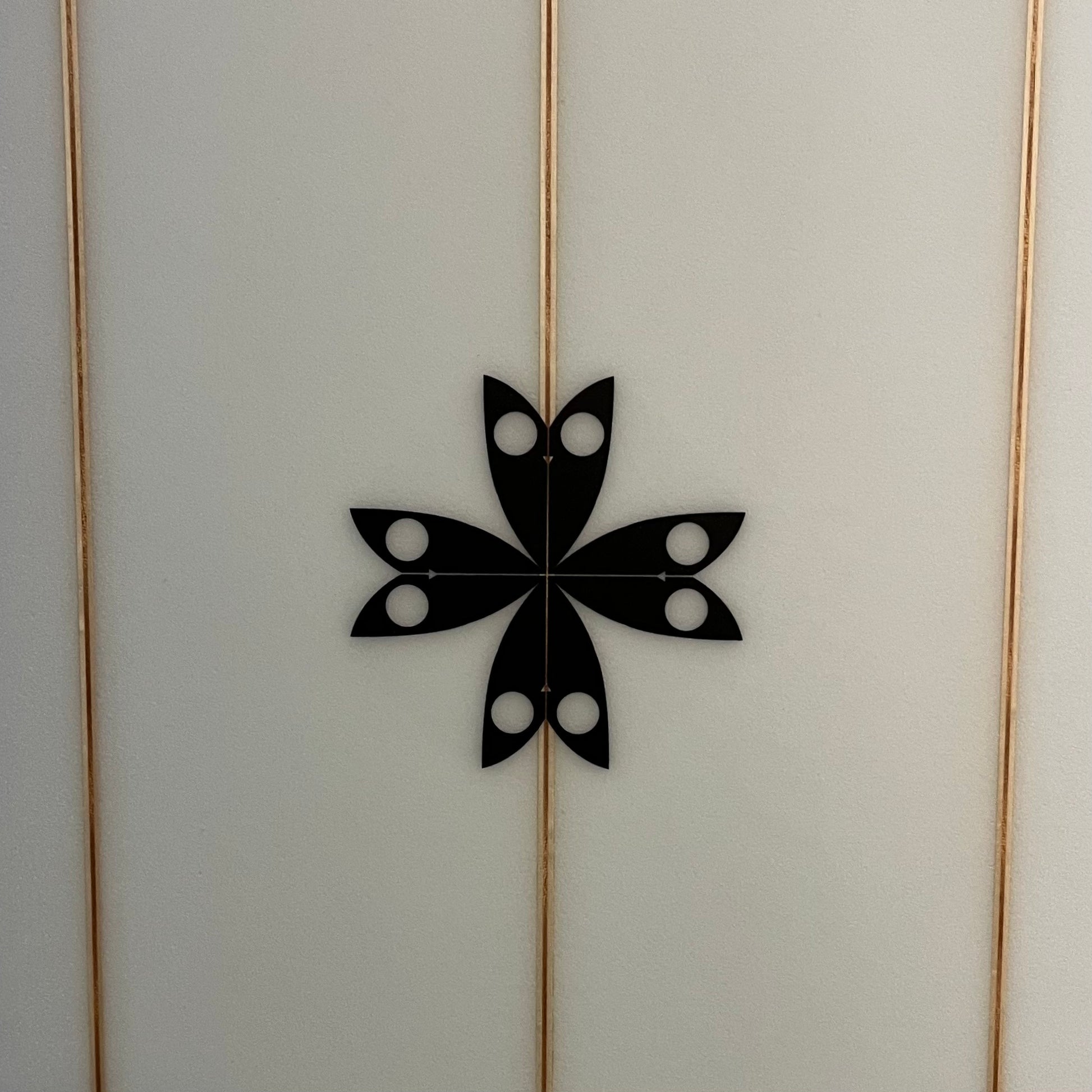 Joel Fitzgerald Surfboards Cosmic Twin 6'8" secondhand surfboard logo close-up