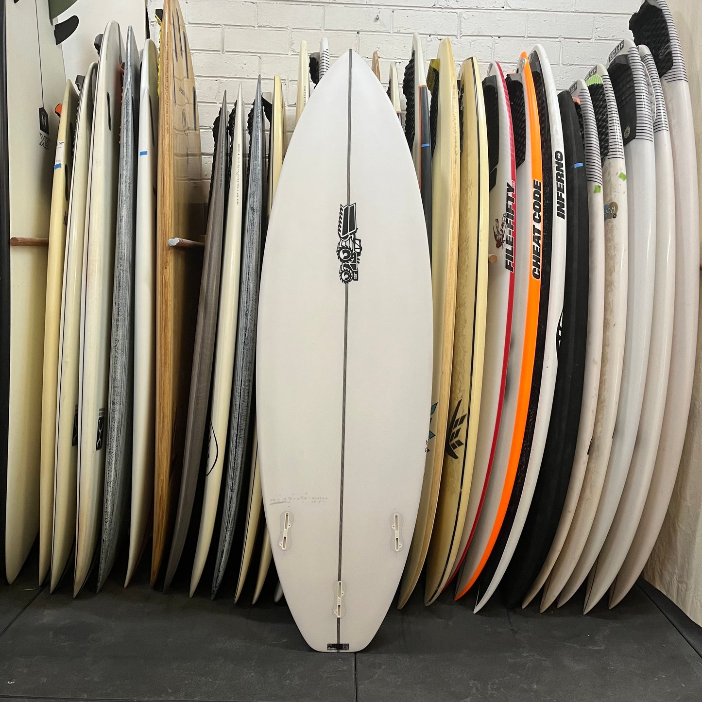 JS Industries Xero Gravity 5'8" secondhand surfboard bottom view