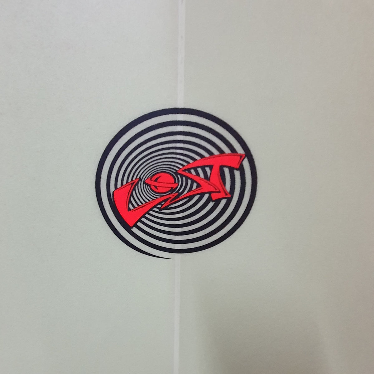 Lost evil twin 6'4" secondhand surfboards brand logo close-up